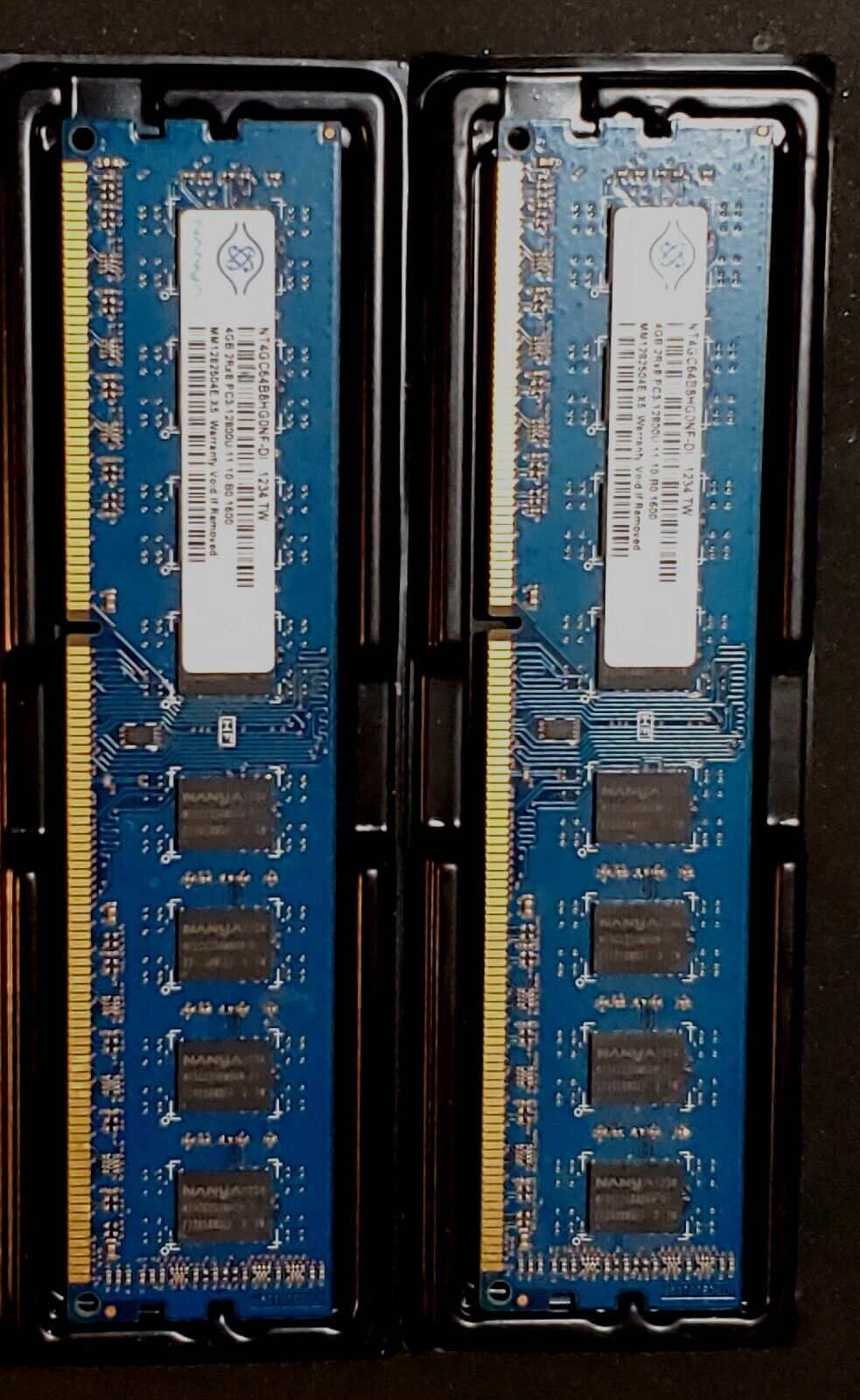 Nanya 2 x 4GB DDR3 Desktop Memory NT4GC64B8HG0NF-DI         KIT OF 2 (8GB TOTAL)