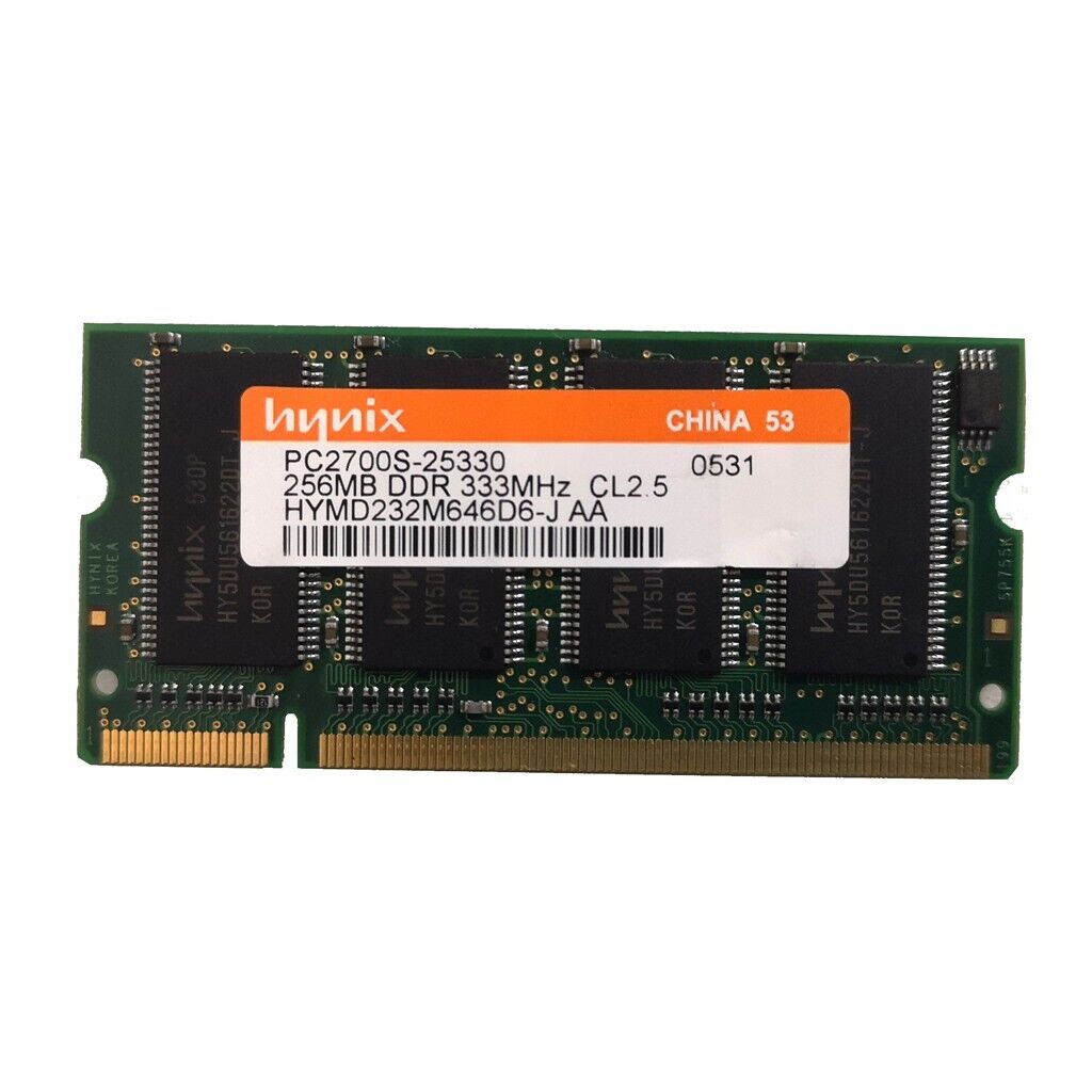 Hynix 256MB SO-DIMM 333 MHz PC2700S-25330 DDR Laptop Memory RAM 200-PIN