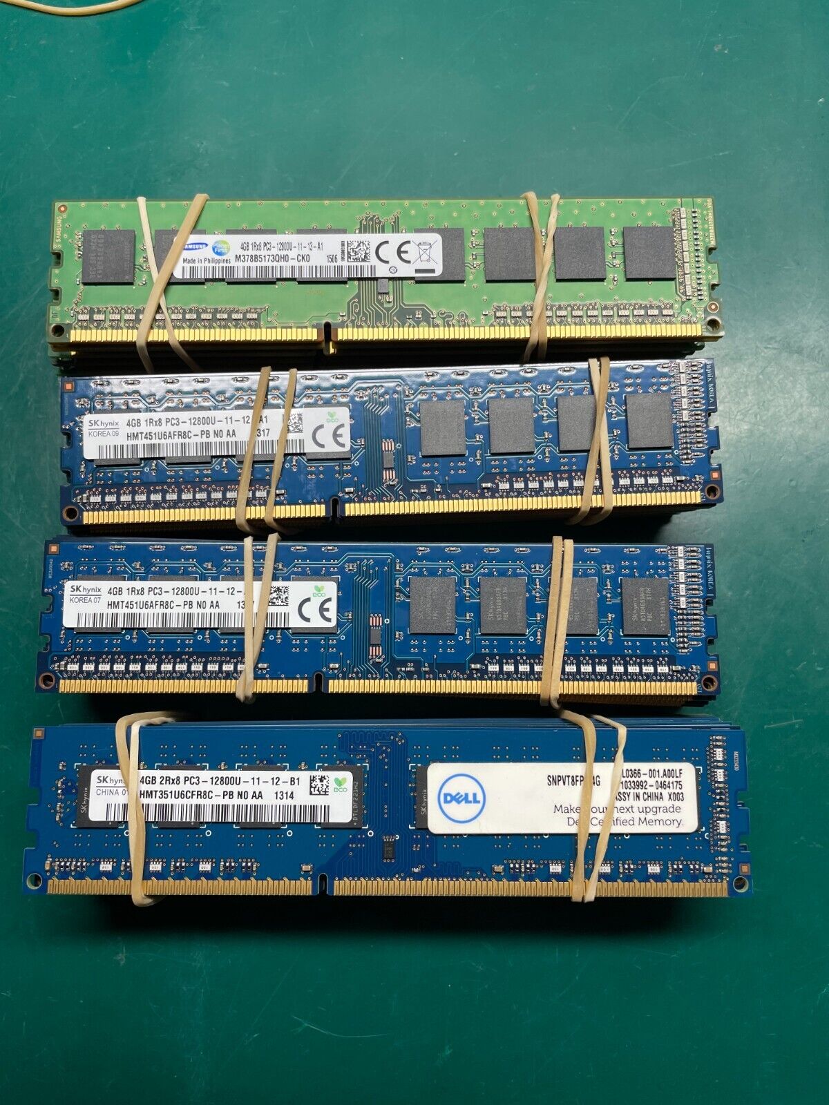 Lot of 40 (40x4GB) pc3 Desktop RAM SAMSUNG SKhynix Mixed Speeds
