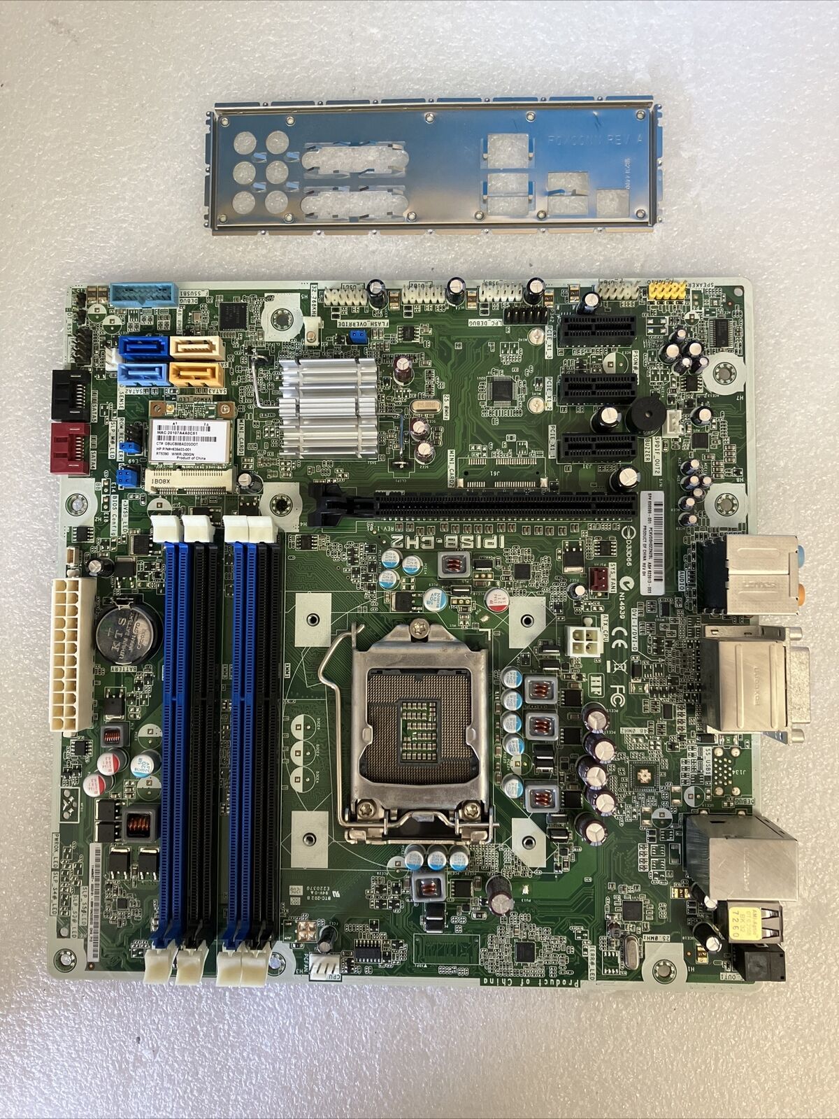 HP IPISB-CH2 Socket LGA 1155 Motherboard With I/O Shield 623913-003 656599-001 ~