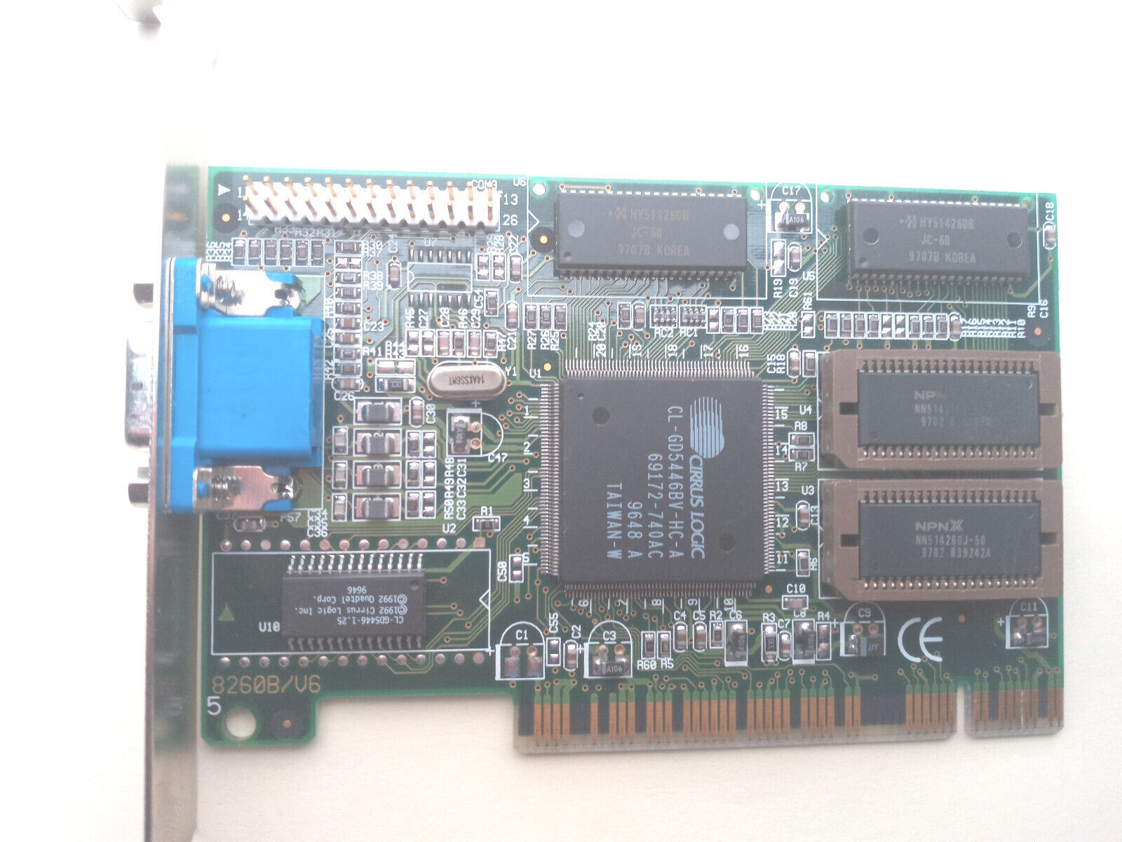 Vintage Cirrus Logic Video Card PCI Slot