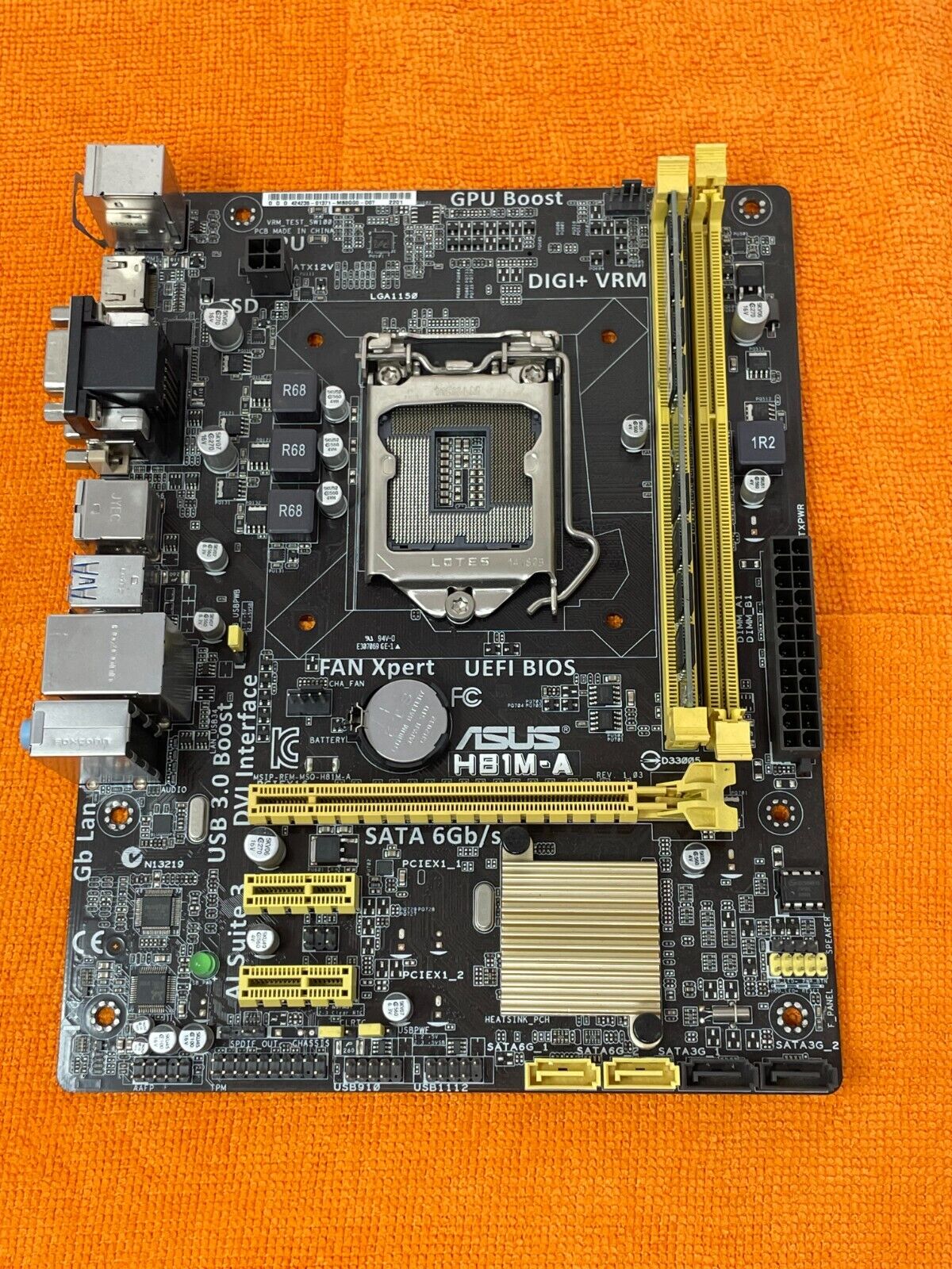 ASUS H81M-A MOTHERBOARD LGA 1150 MICRO ATX WITH KINGSTON 8GB DDR3