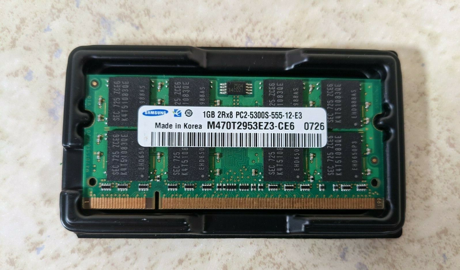 Samsung M470T2953EZ3-CE6 1GB DDR2 667Mhz PC2-5300 SODIMM Laptop Memory RAM 