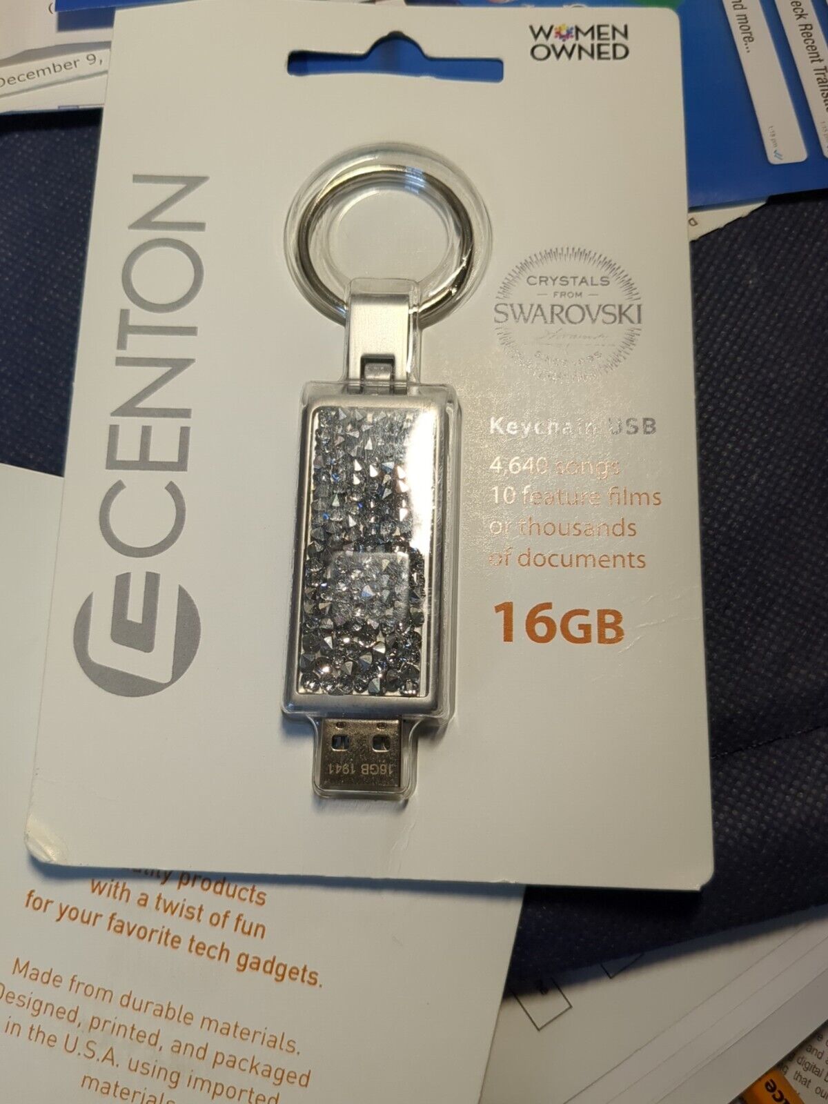 Brand New Swarovski Crystal USB 3.0 Keychain V2, 16GB + FREEBIES