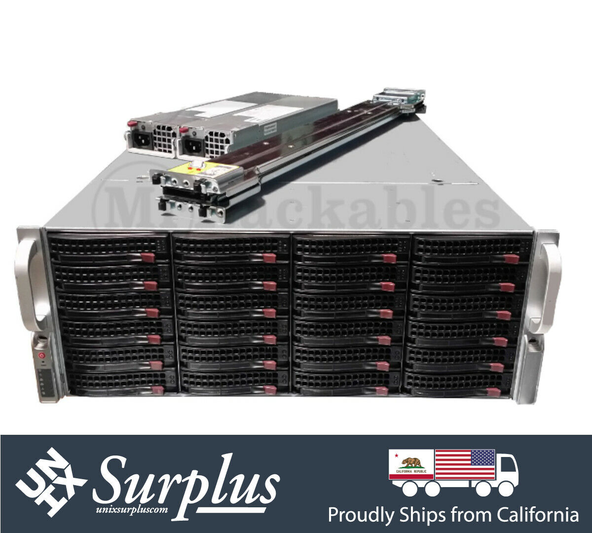 Supermicro 45 Bay JBOD Expansion Server Shelf 847E16-RJBOD1 ALL Caddies w/ RAILS