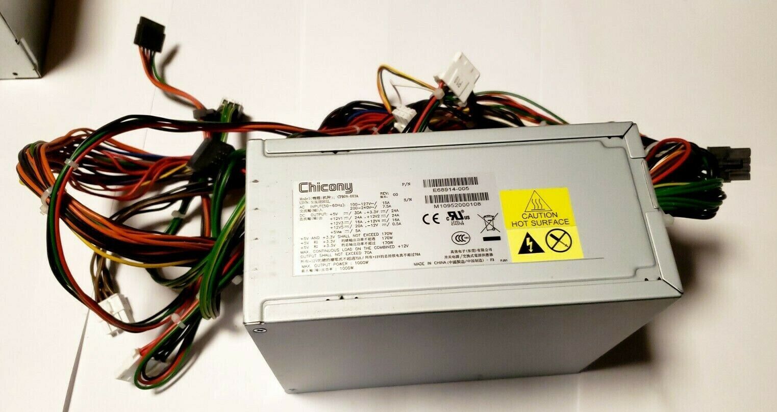 Chicony CPB09-003A E68914-005 S1K0E001L 1000W Server Power Supply