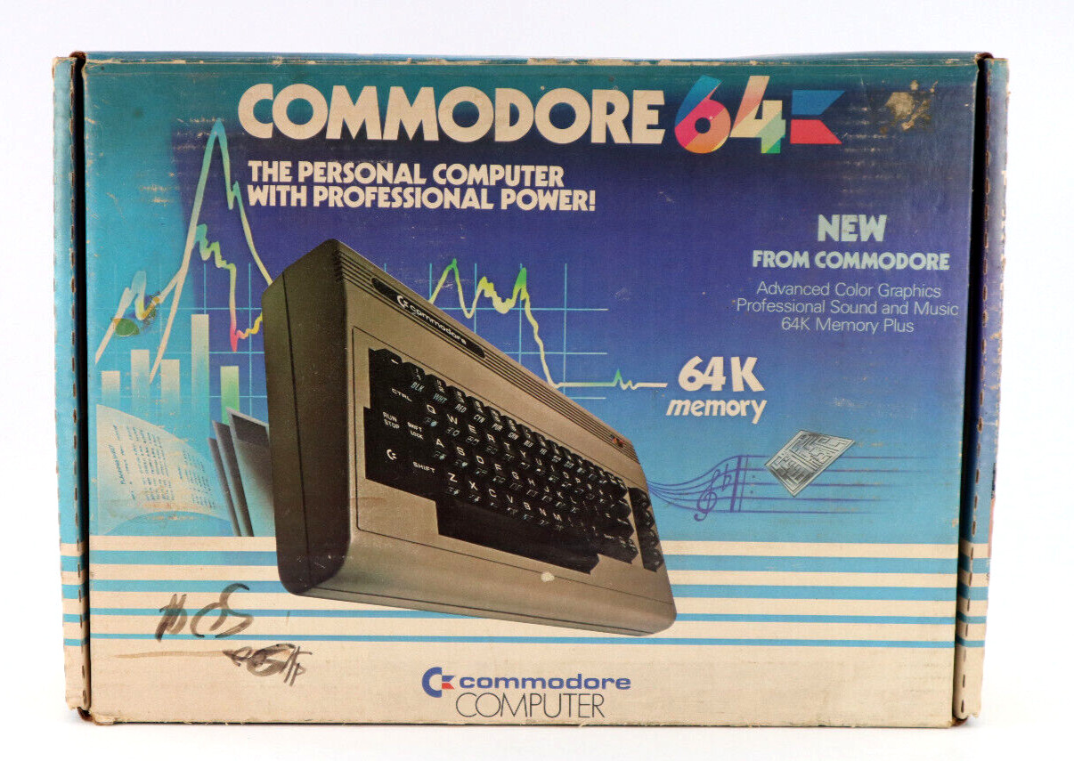 Vtg Commodore 64 Computer C-64 Box W/ Inserts