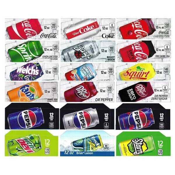 18 soda machine Flavor strips  Coke, Pepsi, fits Dixie Narco, Vendo