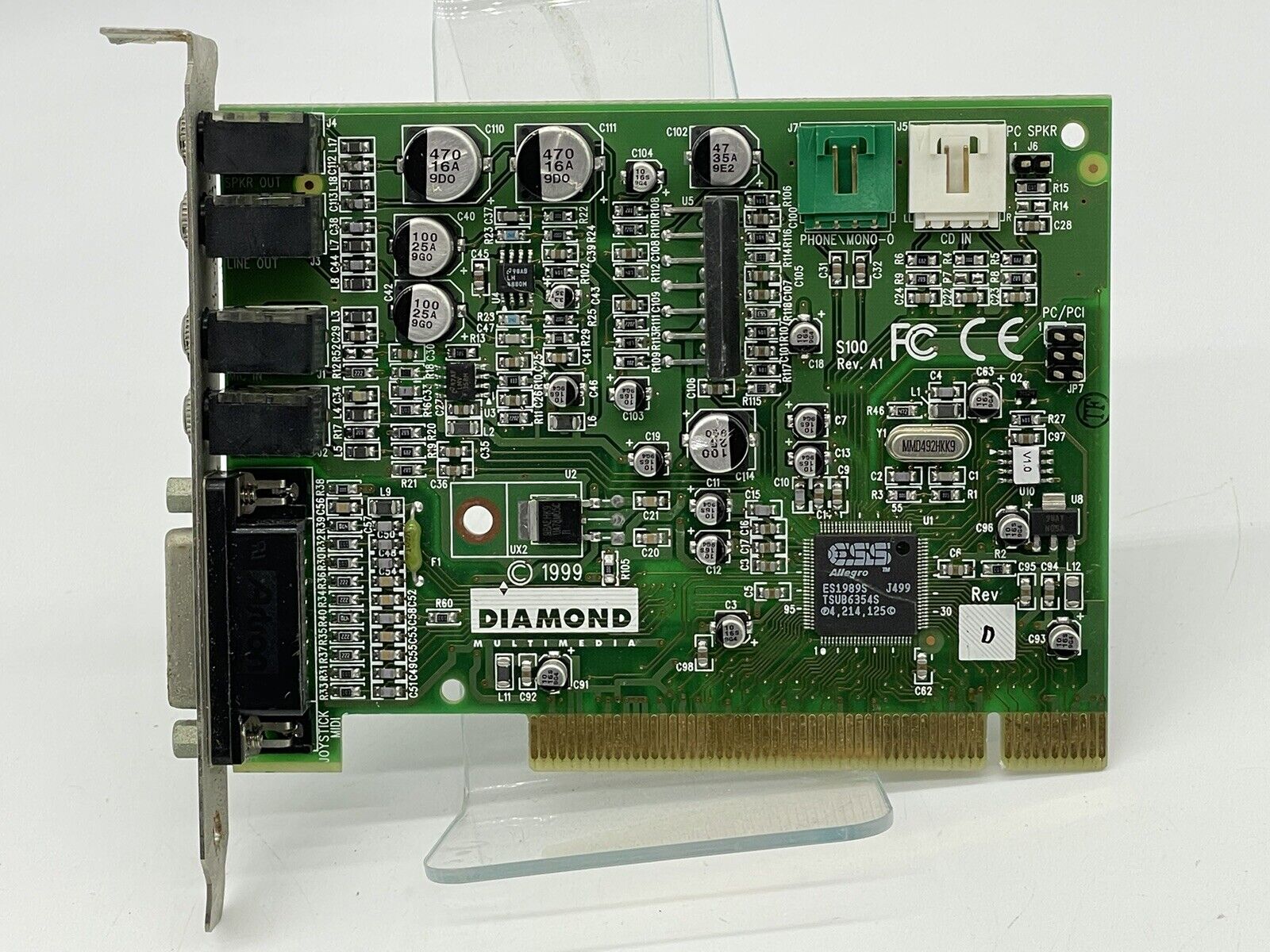 Vintage Diamond Sonic Impact PCI Sound Card S100