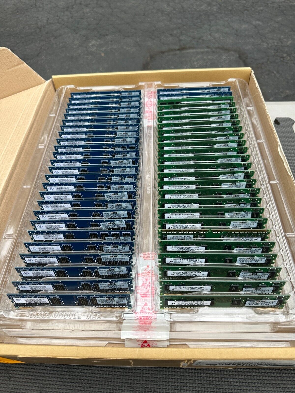 Lot of 50 Nanya Desktop Computer RAM 1GB 1RX8 PC2 6400 and 8400 DDR2