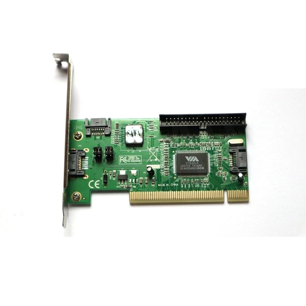 PCI 3 Port SATA +1 IDE Serial HDD ATA Card Adapter US Stock