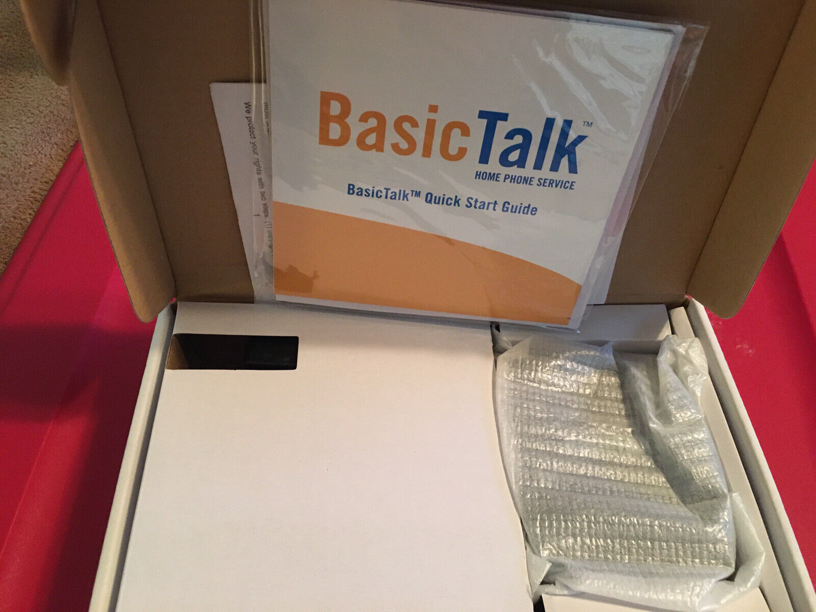 Basic Talk HT701 VoIP Home Phone Service Box - Mint Condition - Complete in Box