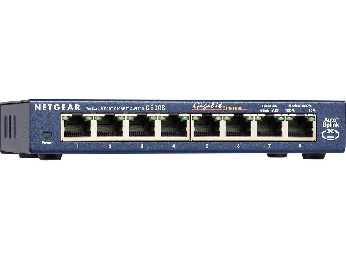 Netgear-New-GS108-400NAS _ ProSafe GS108 Ethernet Switch - 8 Ports - 1