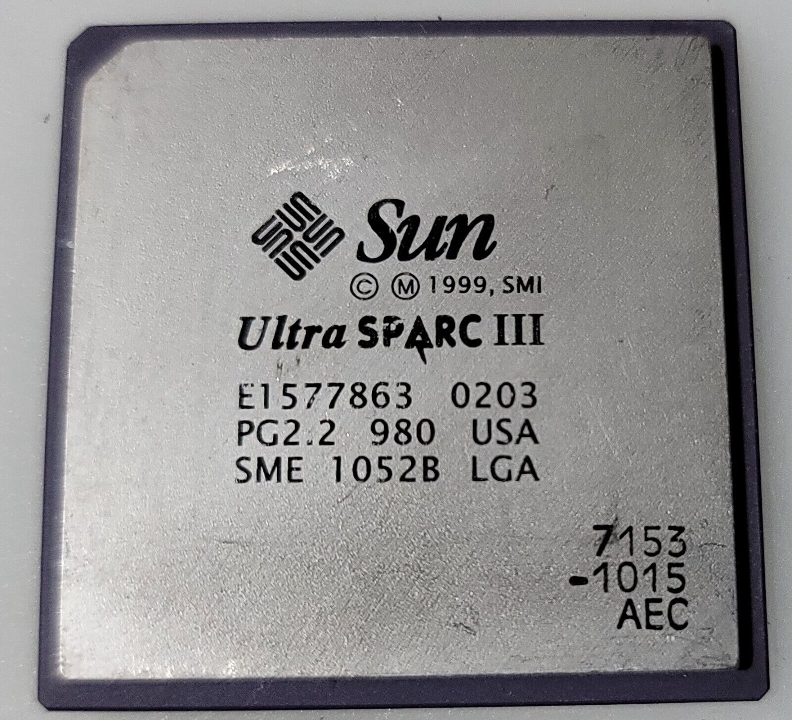 Vintage Rare Sun UltraSparc III SME1052B LGA Processor Collection/Gold Recovery