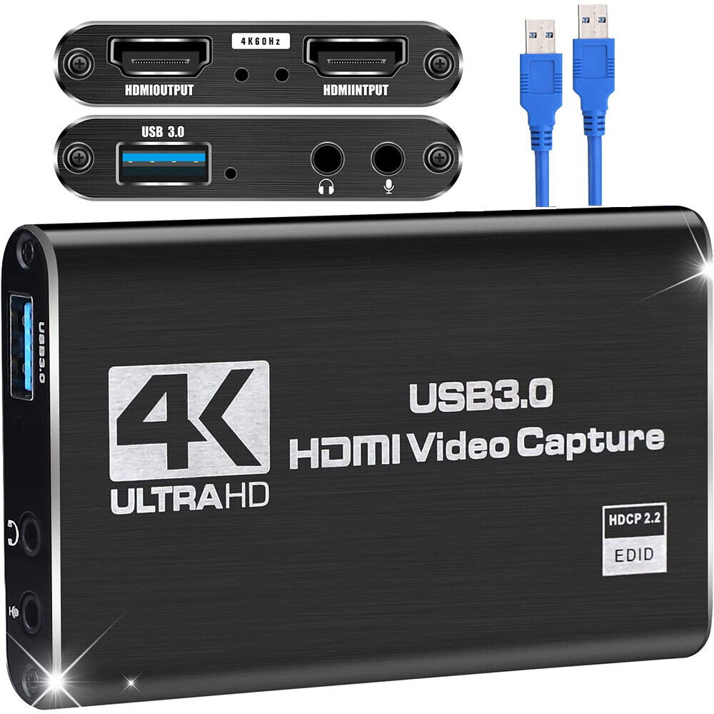 4K Audio Video Capture Card USB 3.0 HDMI Video Capture Device Full HD Recording