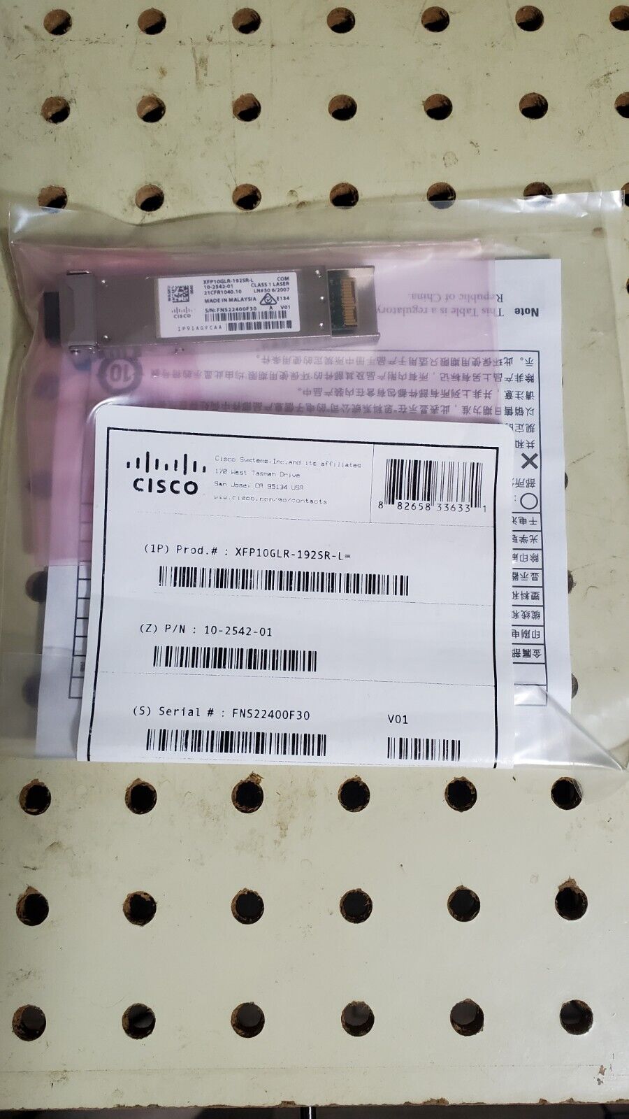 Genuine Cisco XFP10GLR-192SR-L NEW SEALED