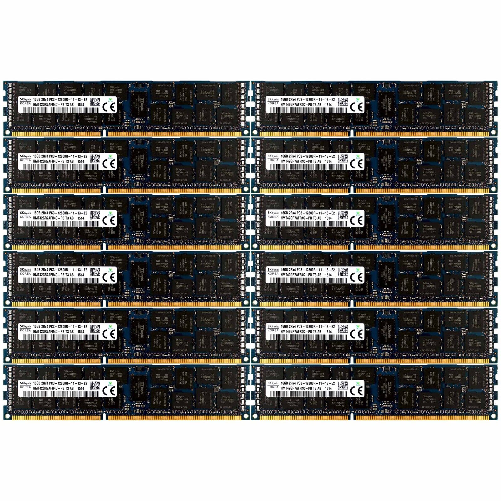 PC3-12800R 12x16GB HP Proliant SL335S SL390S BL685C G7 DL1000 Server Memory RAM