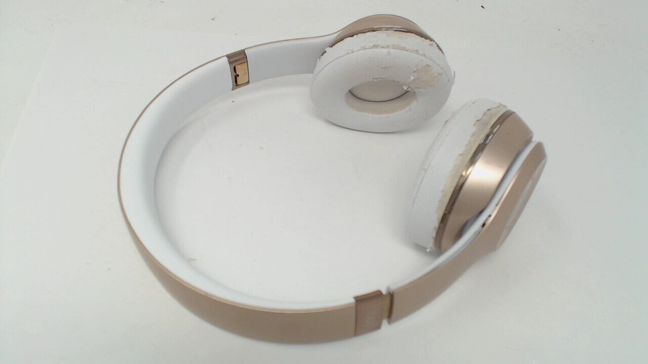 Beats Solo 3 Wireless A1796 Headphones Gold LOOSE RIGHT SLIDER/FLAKING EARPADS