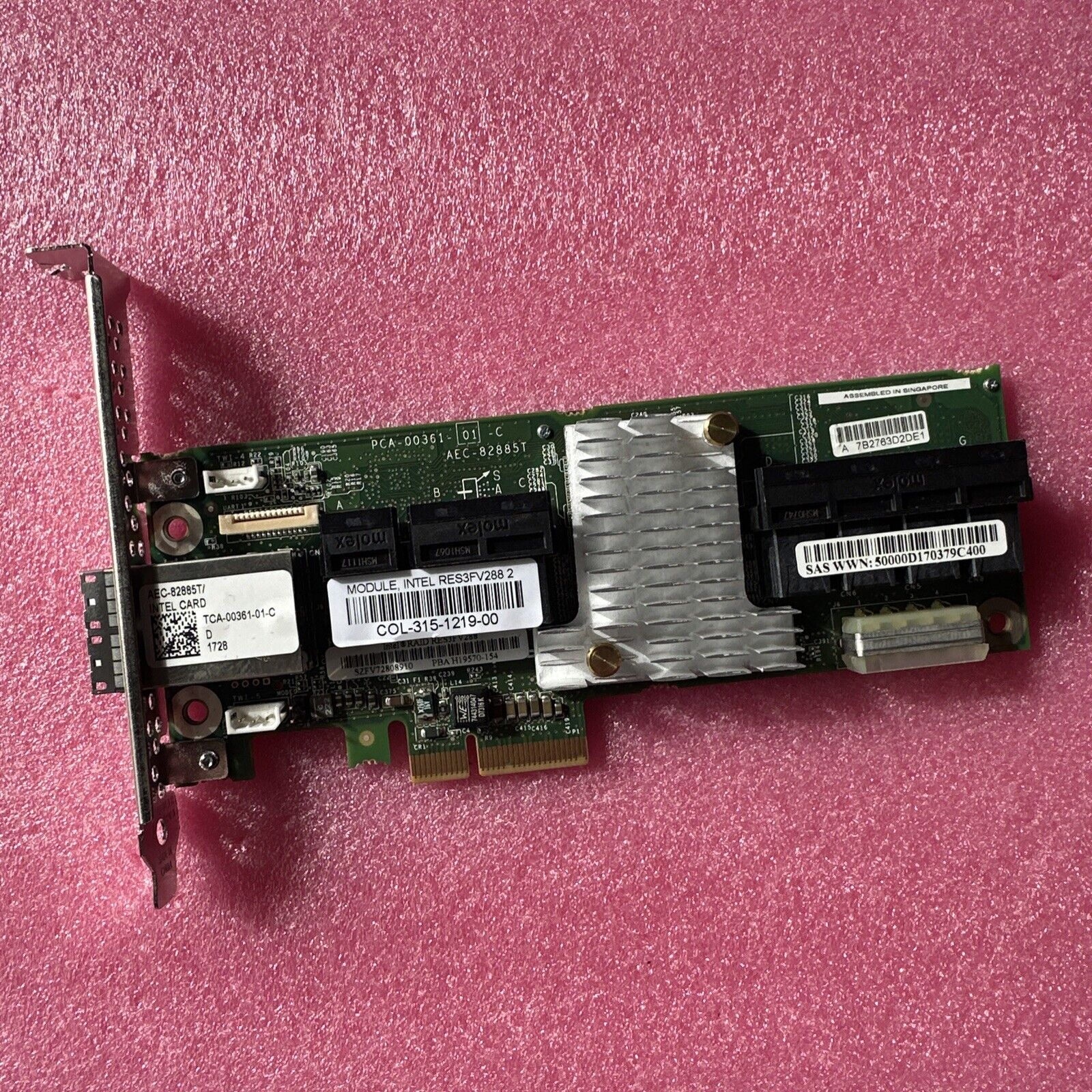 Intel RES3FV288 36Port 12Gb/s SAS/SATA RAID Expander Card Adaptec AEC-82885T