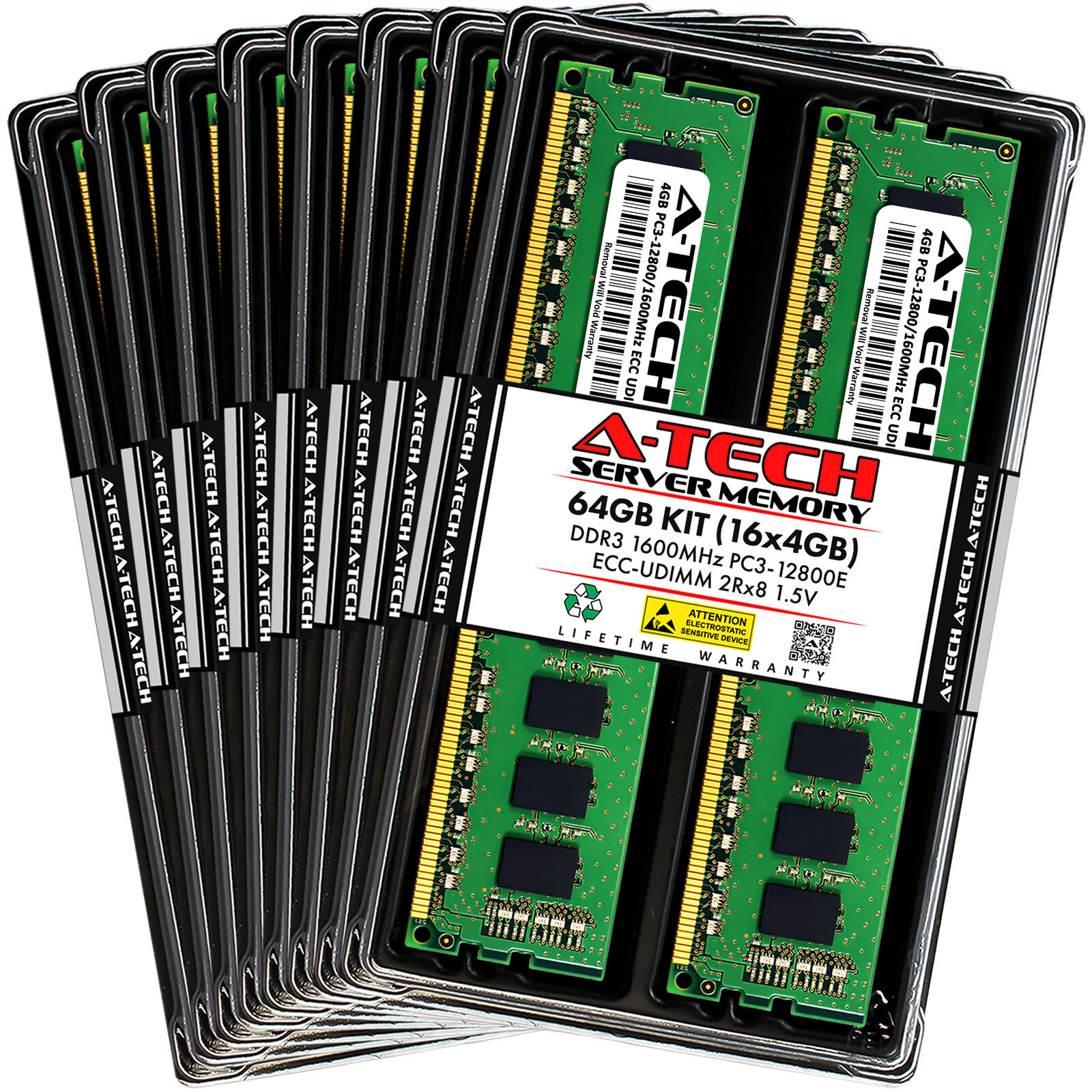 64GB 16x 4GB PC3-12800E ECC UDIMM ASUS RS704DA-E6/PS4 RS724QA-E6/RS12 Memory RAM
