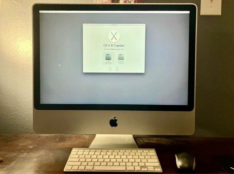 Apple iMac 24” Early 2009 Core 2 Duo AS-IS FOR REPAIR wireless keyboard & mouse