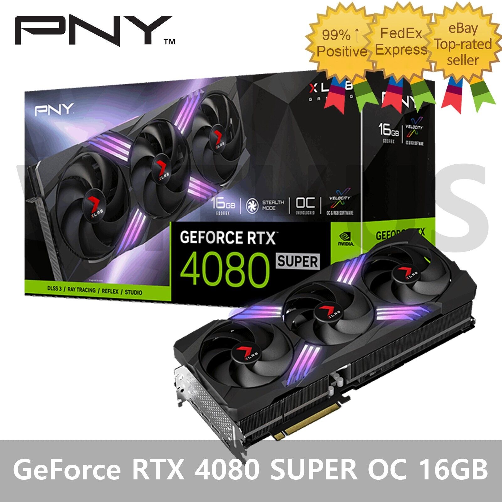PNY XLR8 Geforce RTX 4080 SUPER VERTO EPIC-X RGB D6X OC 16GB Gaming Graphic card