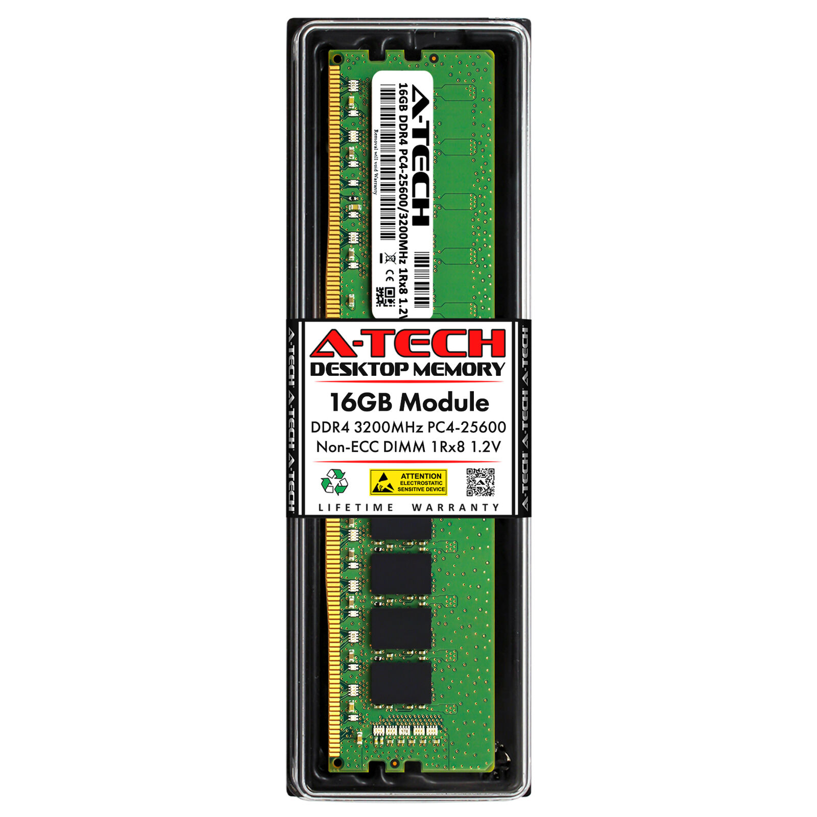 16GB DDR4-3200 DIMM Micron MTA8ATF2G64AZ-3G2E1 Equivalent Desktop Memory RAM