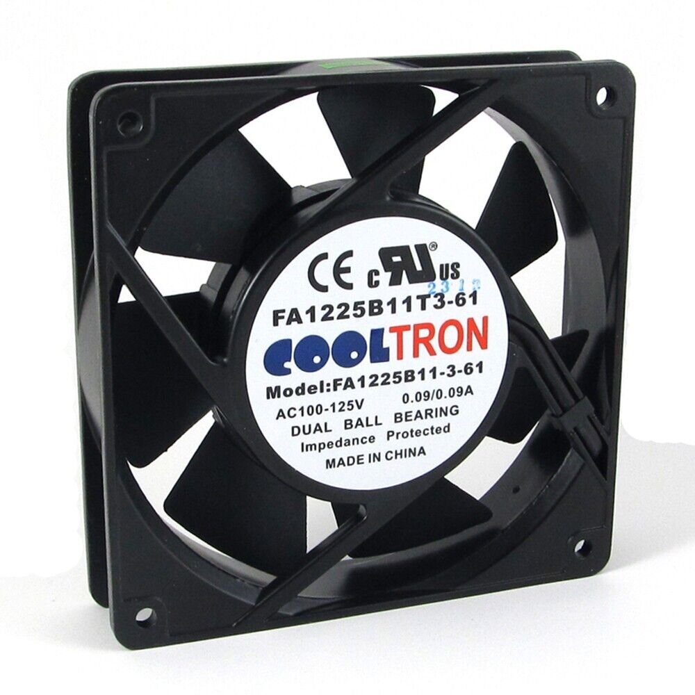 115V AC Cooltron Axial Fan 120mm x 25mm Low Speed