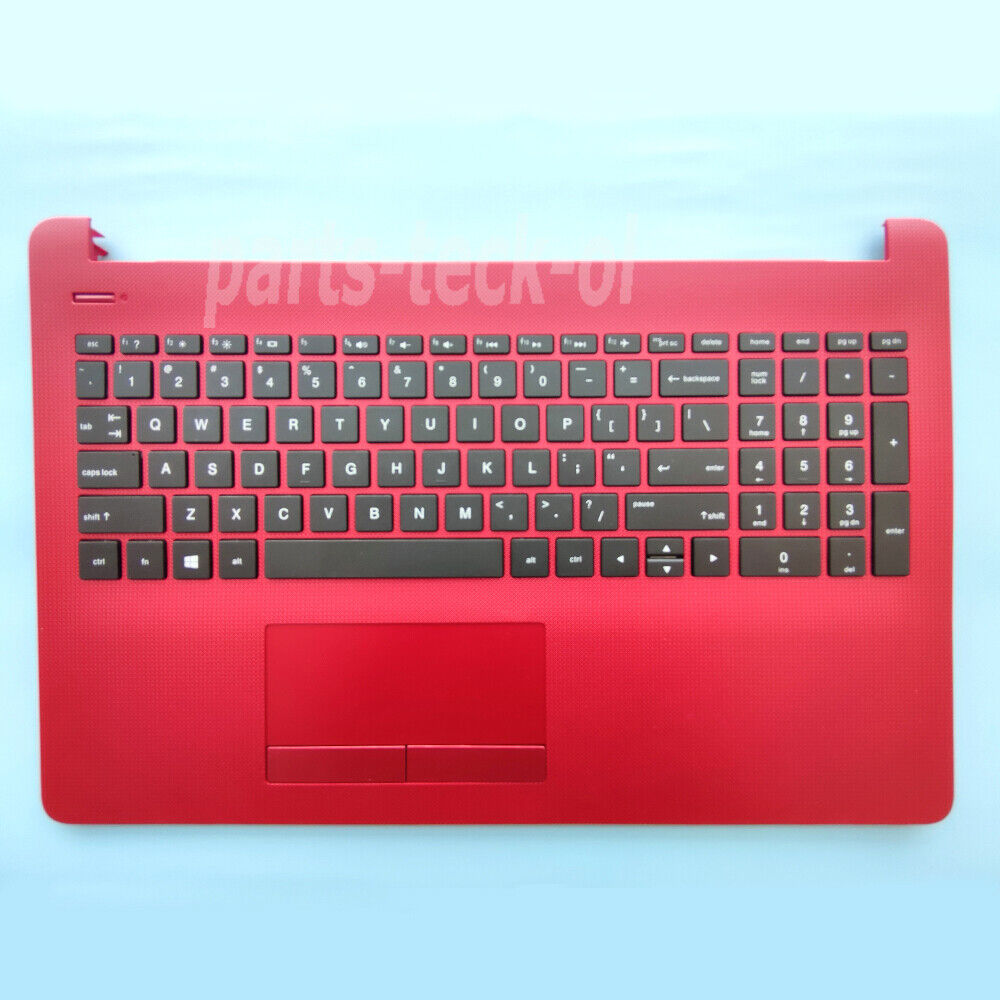 New For HP 15-BS 15-BW 15-BS020WM Laptop Red Palmrest W/Keyboard Matte Surface
