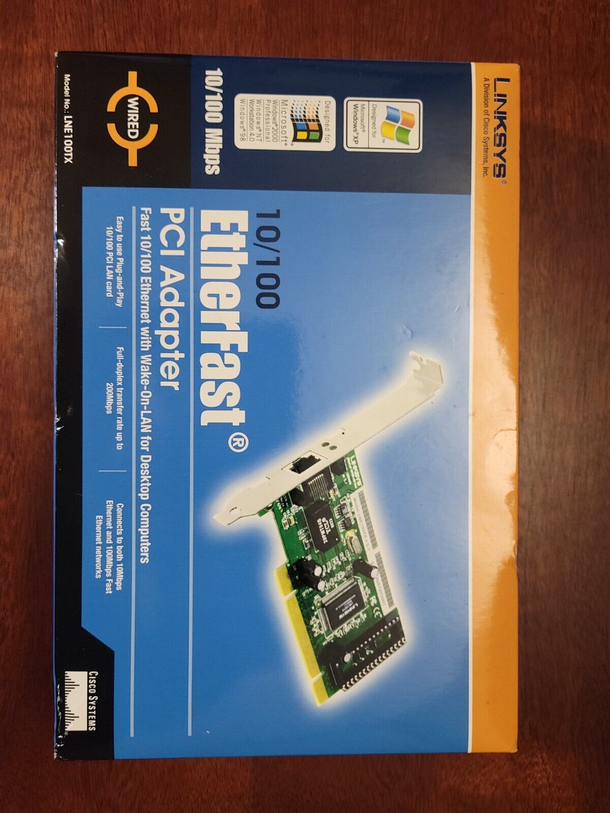 LINKSYS ETHERFAST 10/100 LAN CARD NETWORK COMPLETE NEW