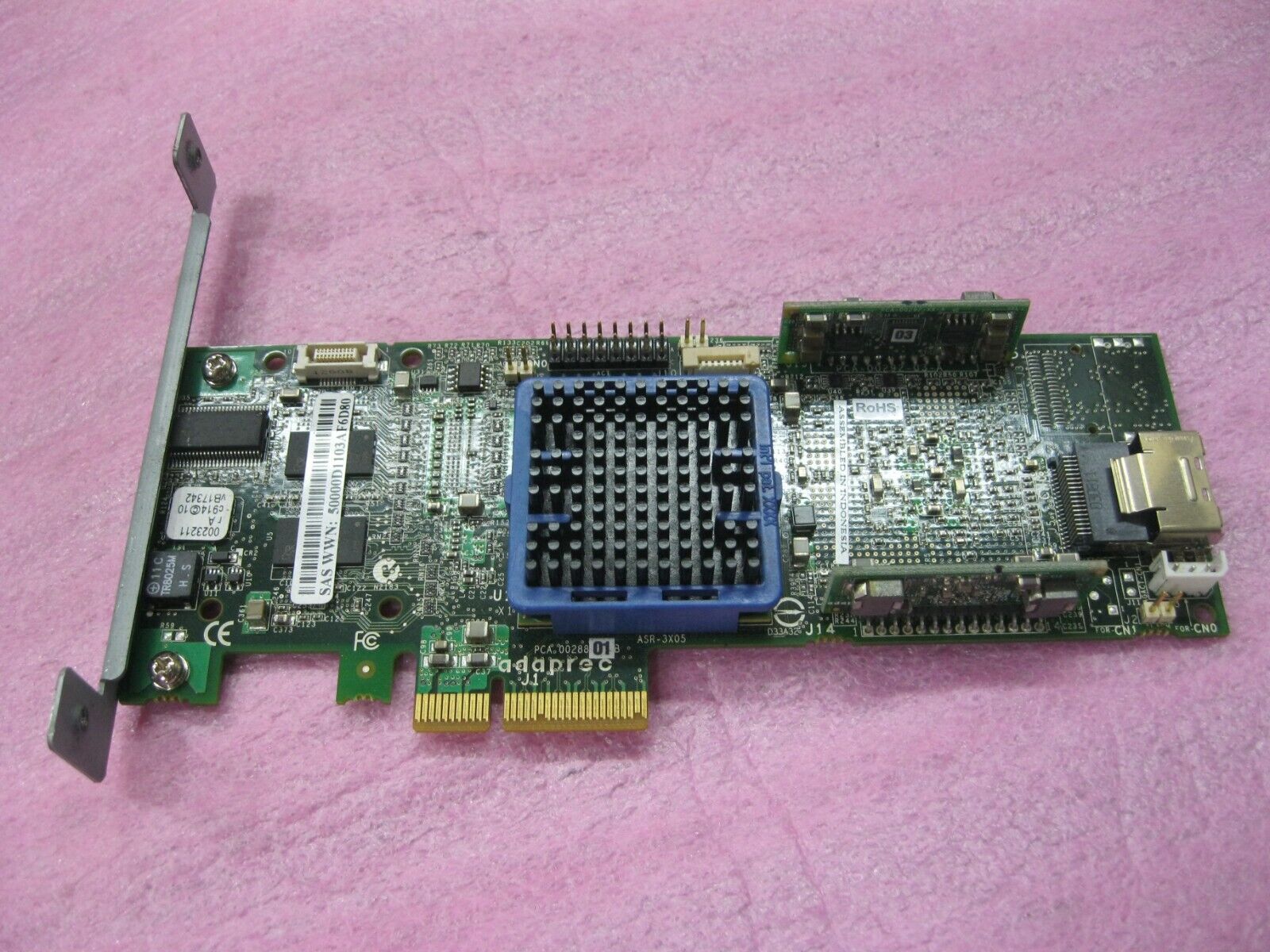 Adaptec ASR-3405 128MB 4 Port PCIe SAS/SATA RAID W/ CBL-00079-01-A-R - L2803-C