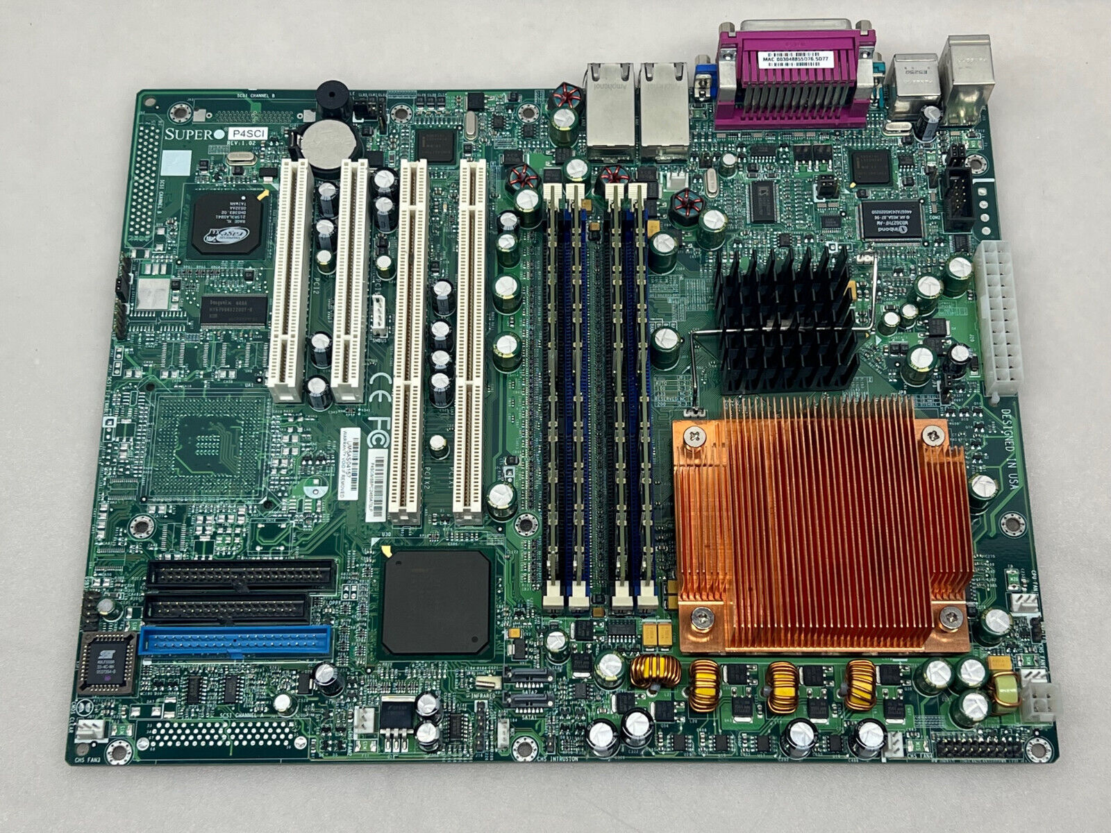SuperMicro P4SCI Motherboard Plus 3.4gig CPU, 4 Kingston 1 gig sticks 