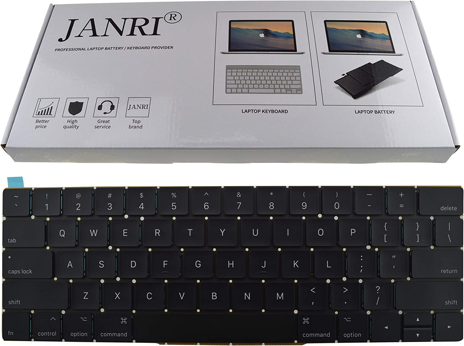 JANRI US Layout Keyboard for Macbook Pro 13\