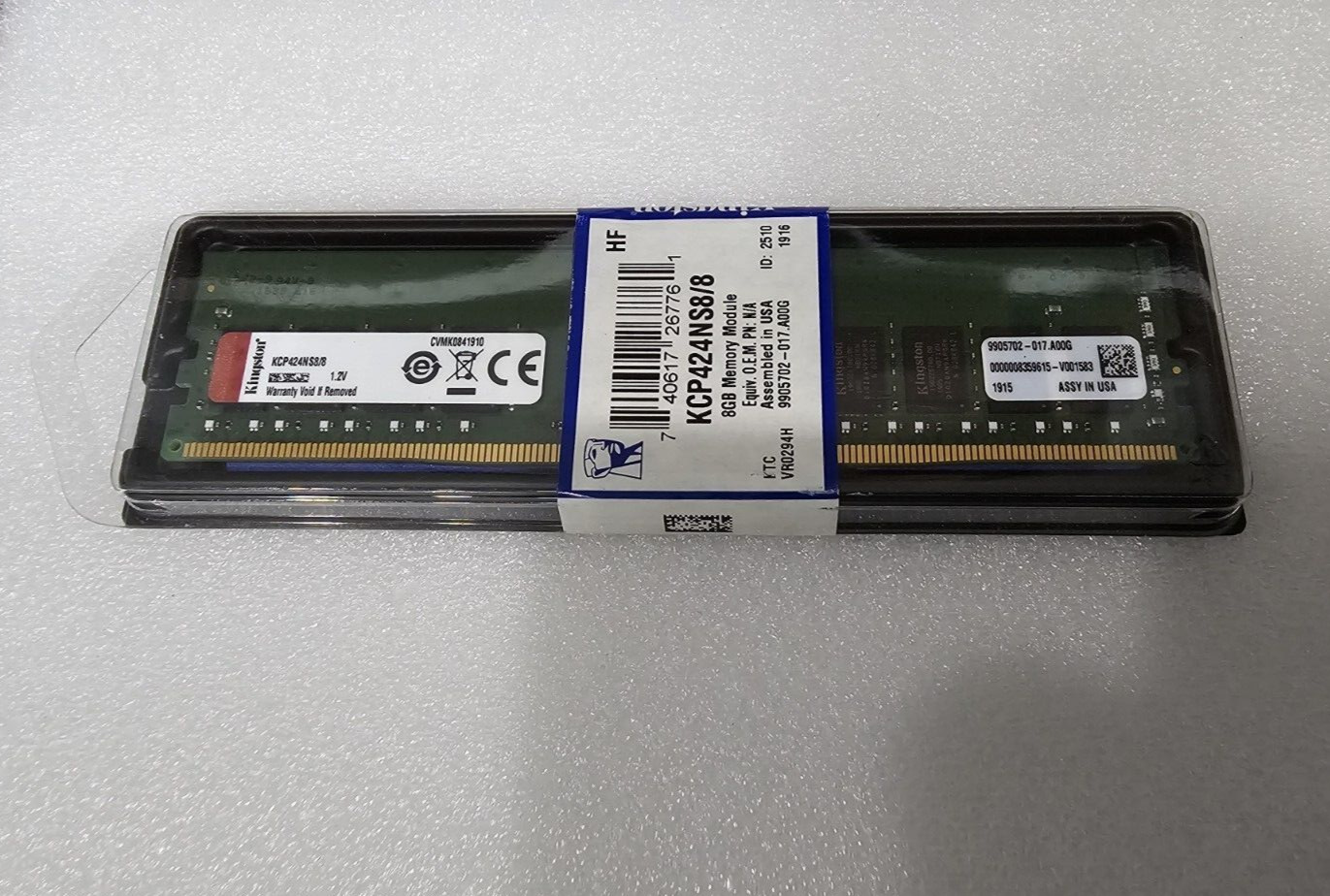 Brand New   Kingston 8GB Memory Module / KCP424NS8/8 PC Computer Part Sealed