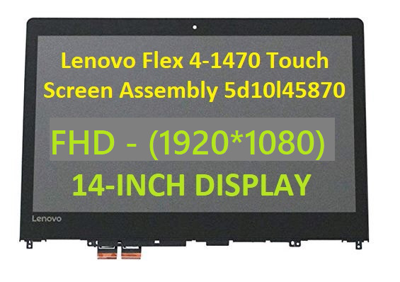Genuine Lenovo Yoga 510-14 14AST 14ISK 80S Touch Screen Digitizer LCD Assembly
