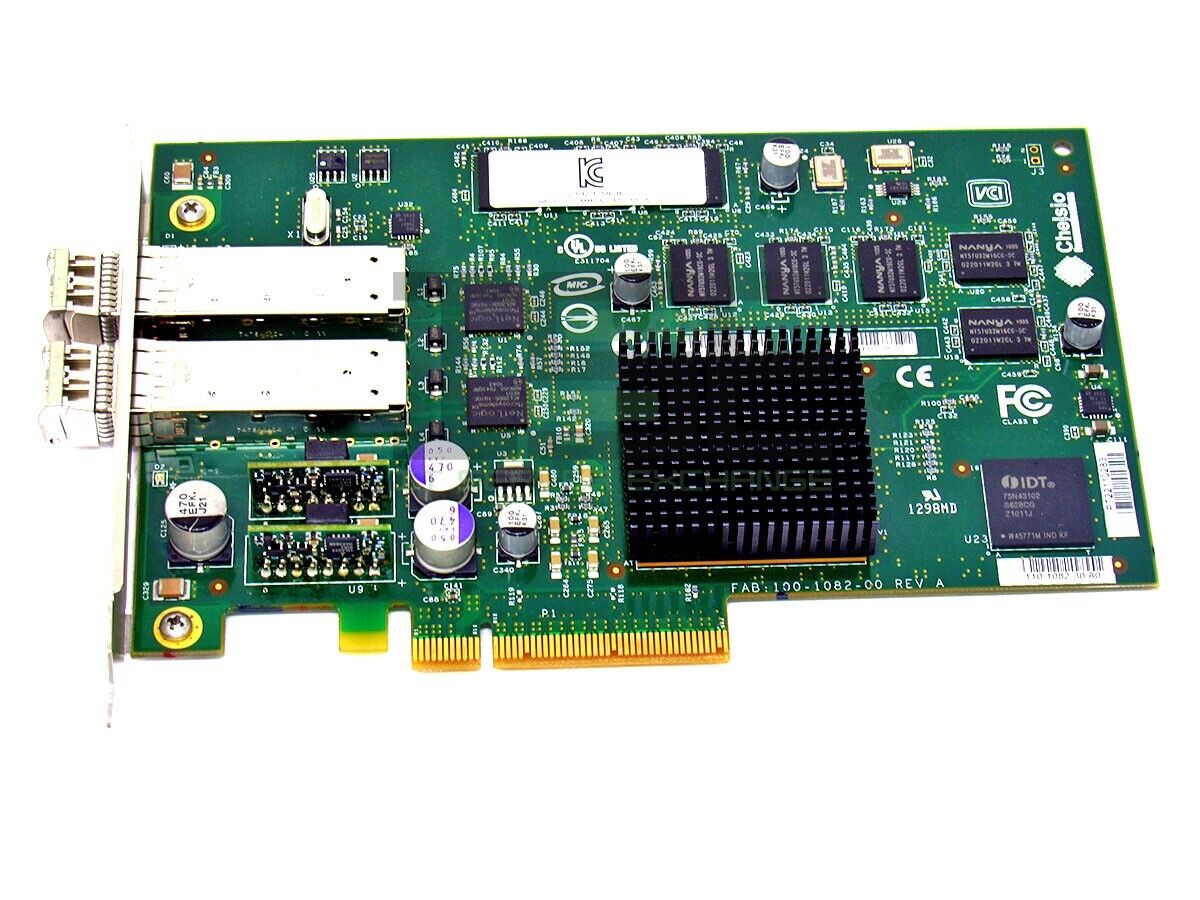 CHELSIO CC2-S320E-SR 110-1114-30 Dual Port 10Gbe PCI-E Adapter Q= 111-00603+A0