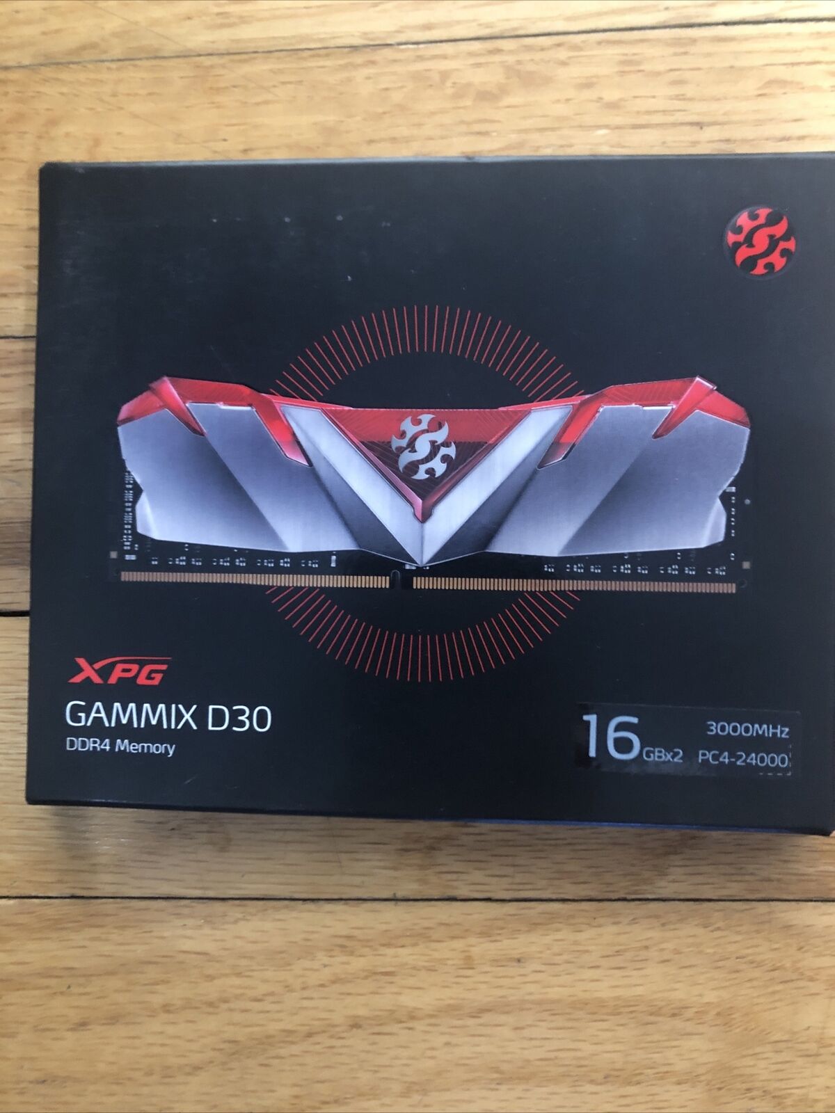 XPG GAMMIX D30 Desktop Memory: 32GB (2x16GB) DDR4 3000MHz CL16 Red