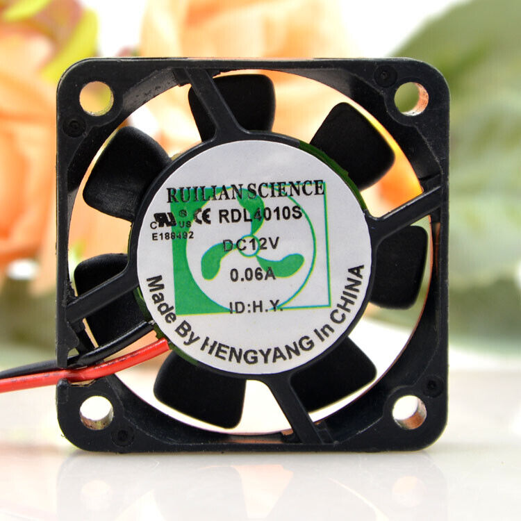 1pc Xin Ruilian RDL4010S 12V 0.06A 4CM 4010  2-wire  Cooling Fan