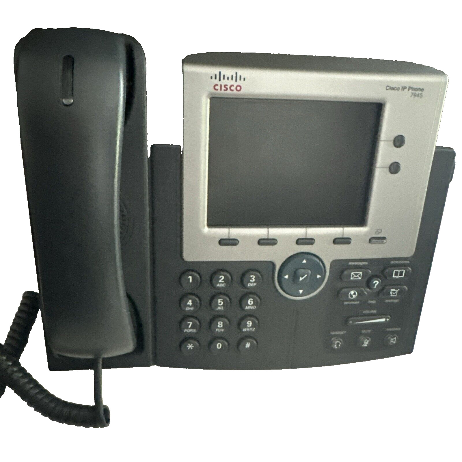 Cisco 7945G Series VoIP PoE Business Phone w/Handset UNTESTED Wallmount Desktop