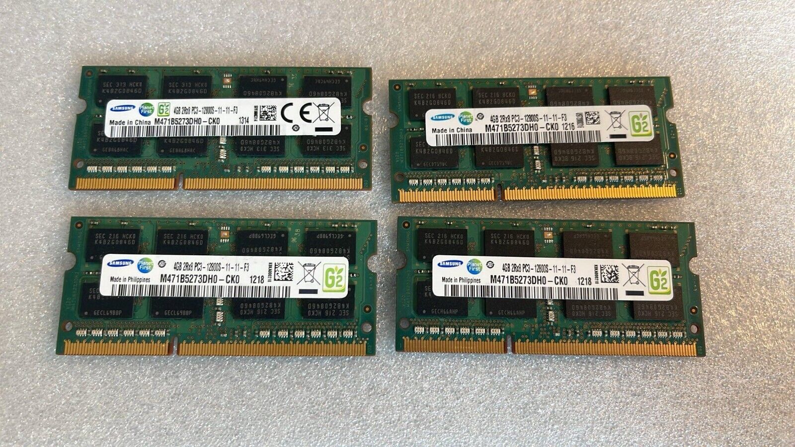 Samsung 4GB M471B5273DH0-CK0 2RX8 PC3-12800S (LOT OF 5)  DDR3 SODIMM Laptop RAM