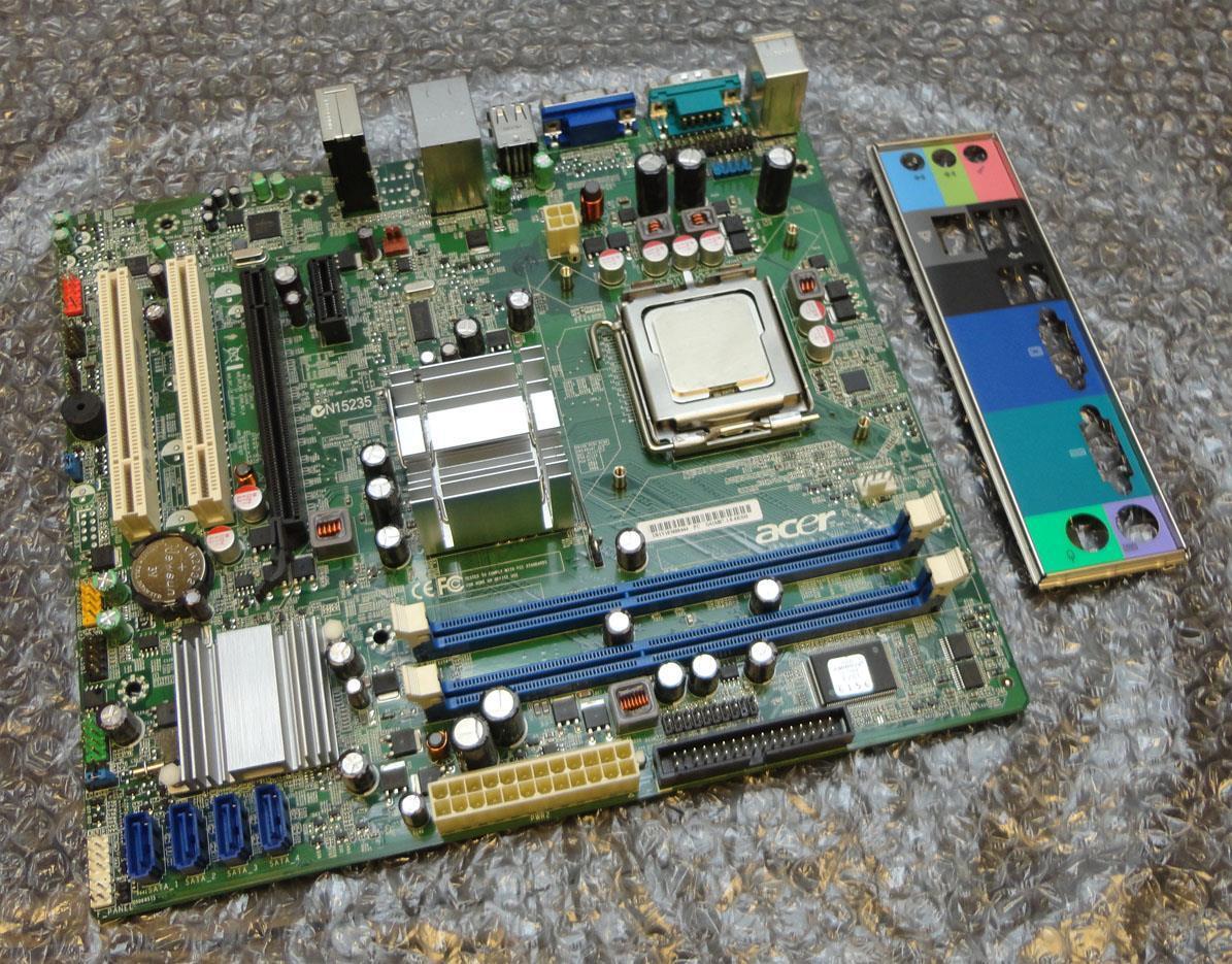 Acer Veriton M275 G41M07-1.0-6KSH Socket 775 Motherboard with CPU & Backplate