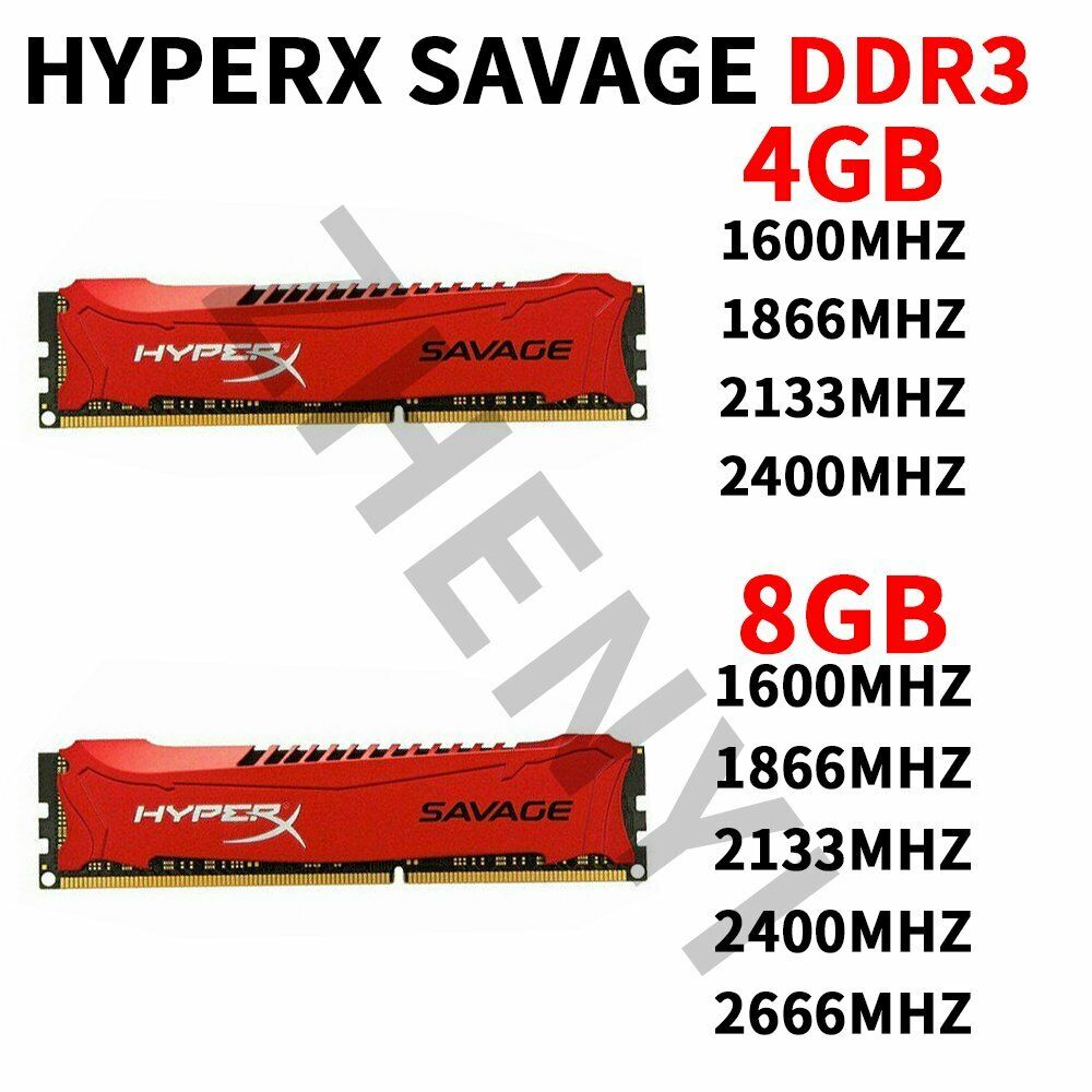 HyperX SAVAGE 16GB 8GB 4G DDR3 1600 1866MHz 2133 2400MHz 2666 DIMM Memory Lot WU