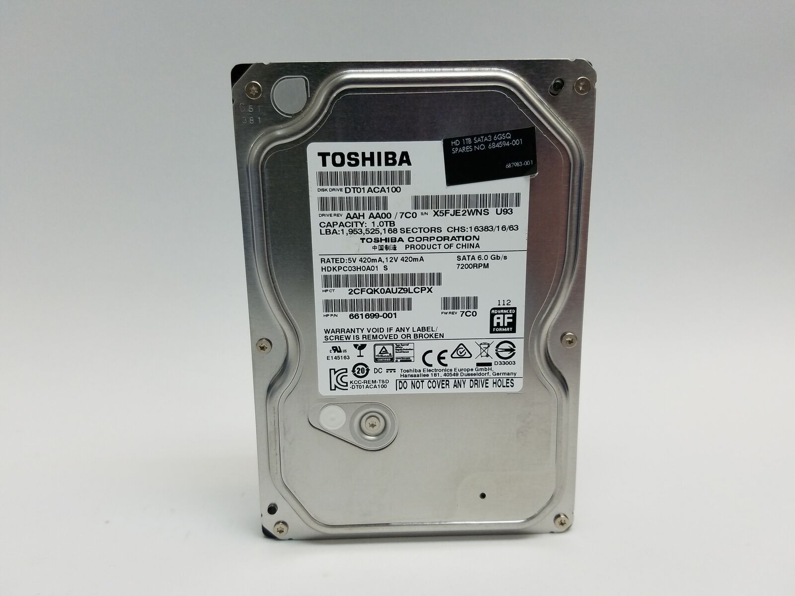 Toshiba DT01ACA100 1 TB 3.5\