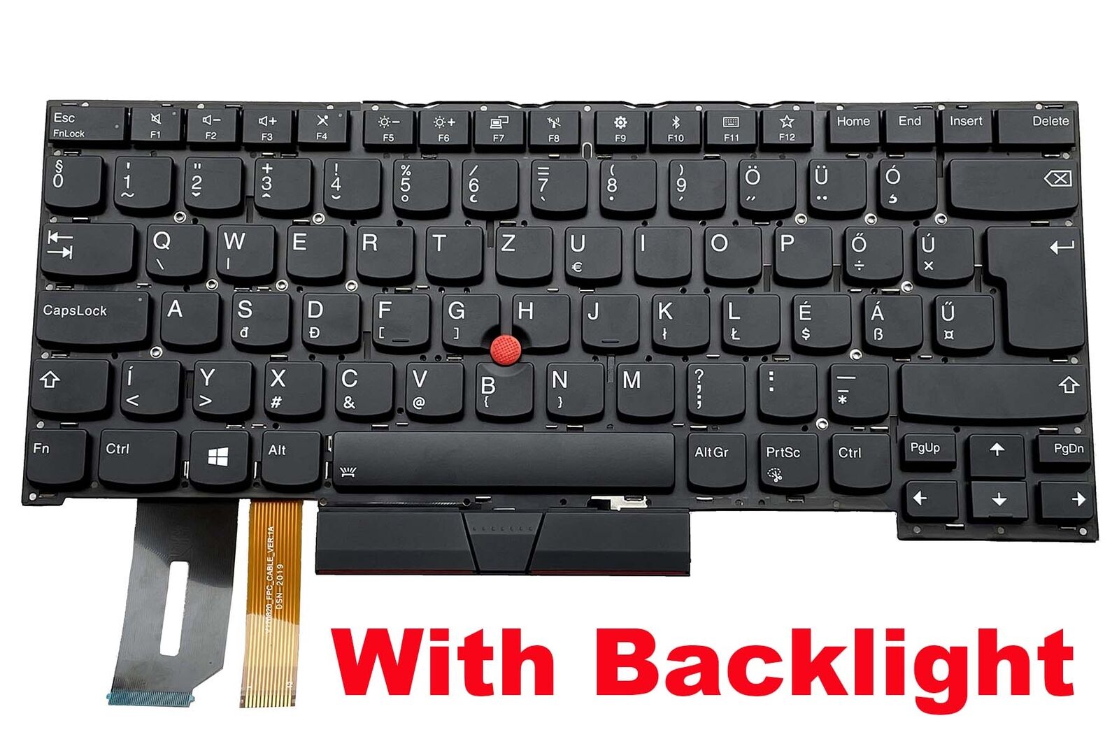 Backlit Hungarian Keyboard for Lenovo ThinkPad P1 Gen 1, Gen 2, Gen 3 QWERTZ