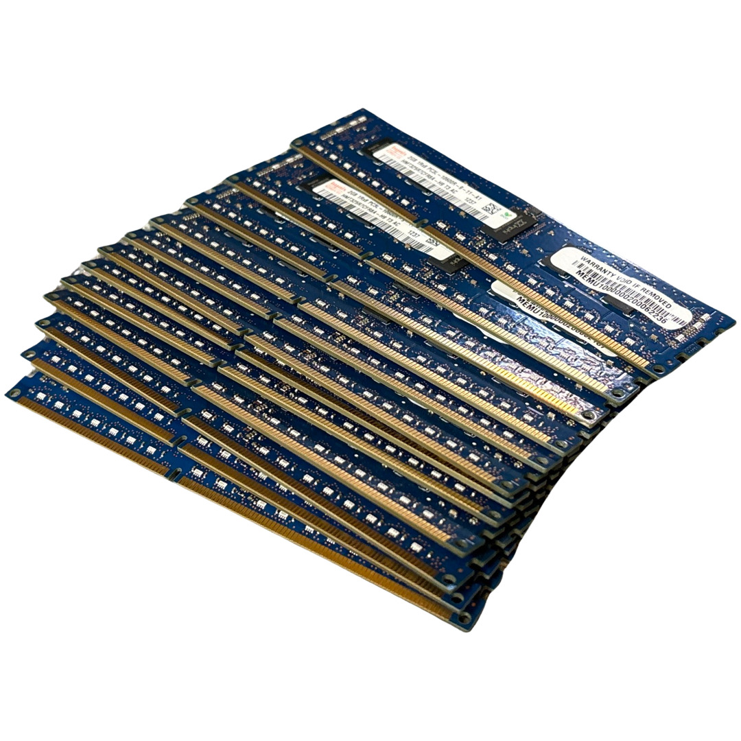 Hynix 2GB RAM 1RX8 PC3-10600U-9-10-A0-9-11-A1,  HMT325R7CFR8A-H9 T3, 12 pieces