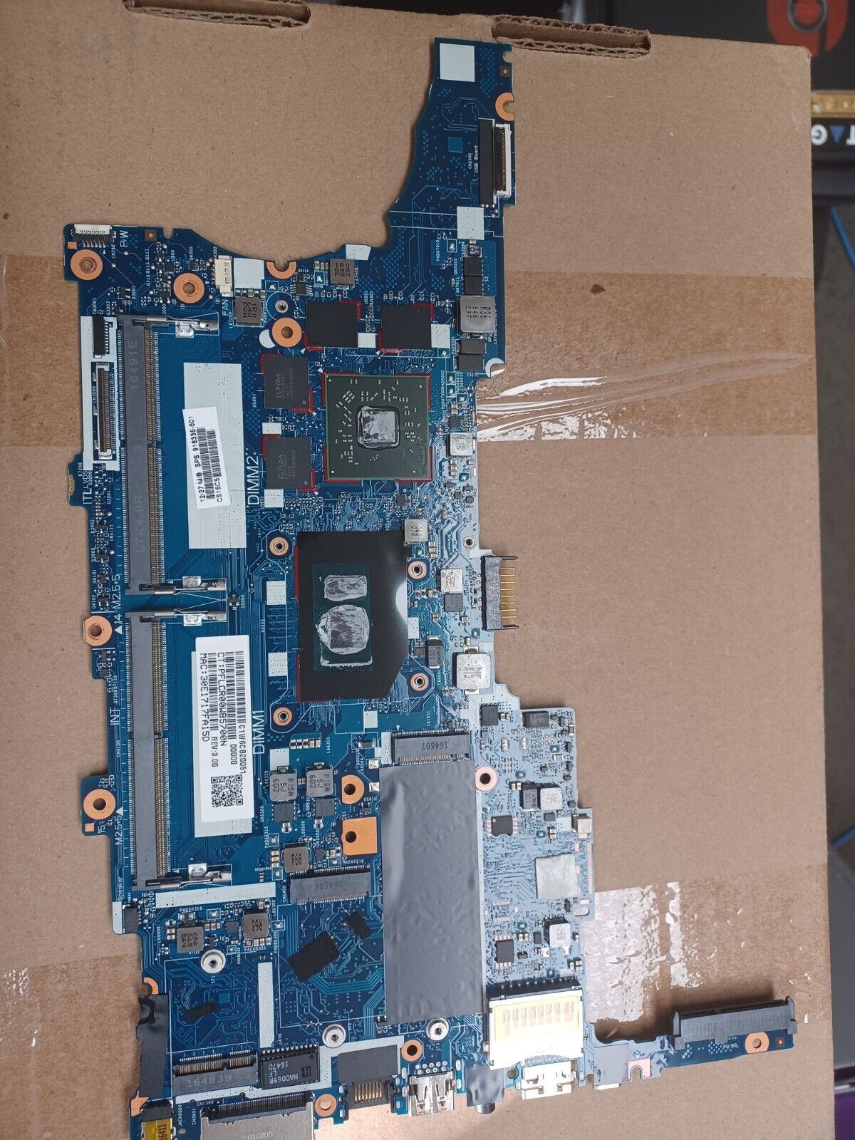 HP ZBook 15u G3 Core i7-6600U 2.6 GHz  DDR4 Motherboard 918336-601