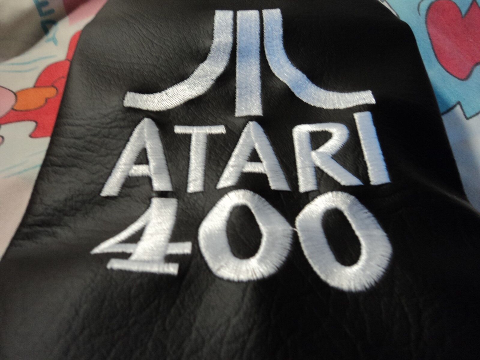 Atari 400/Custom Made Dust Cover/ White Logo/ A great way to highlight this unit