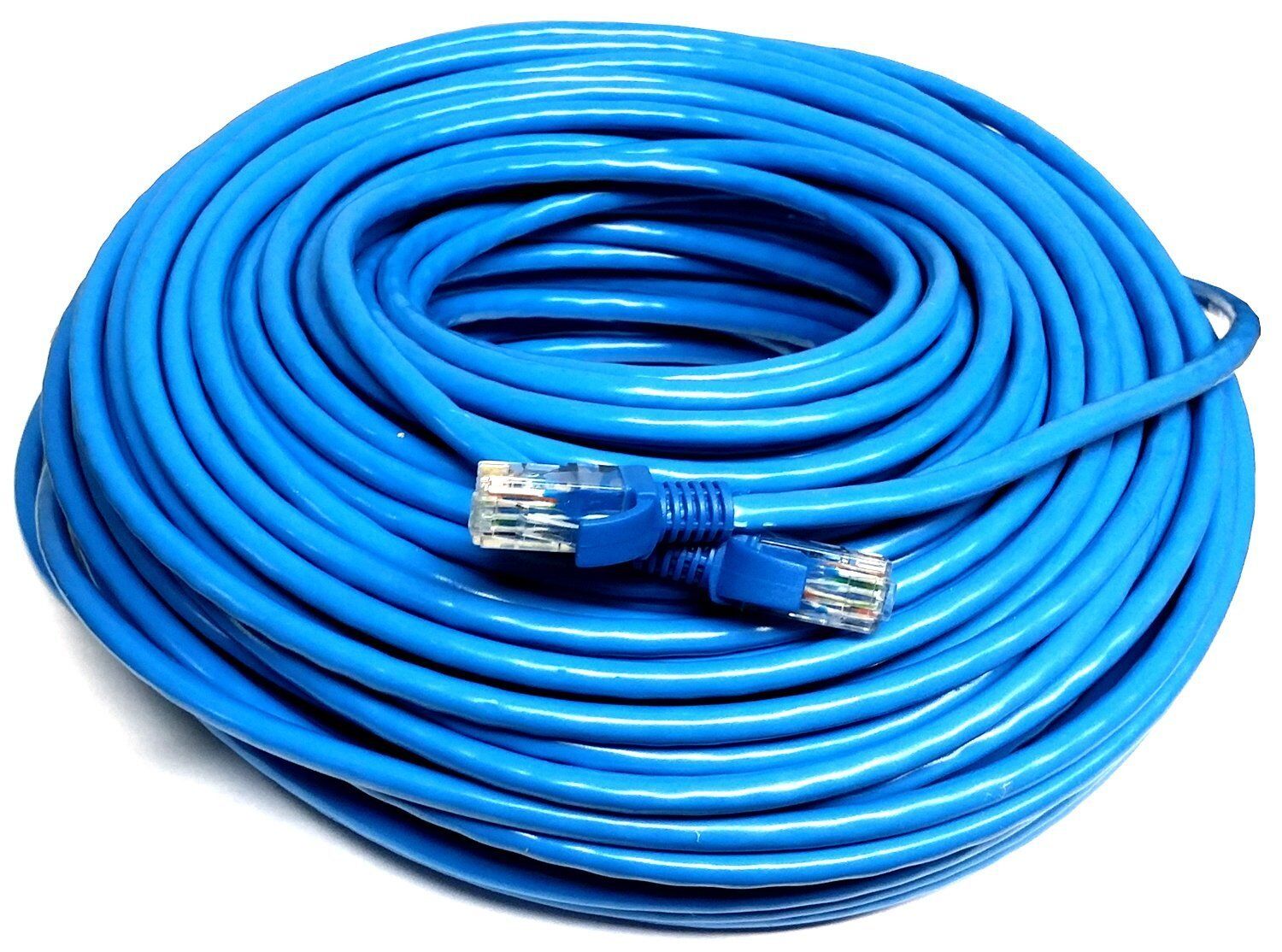 Blue 100 FT Foot 30M Cat5e Patch Ethernet LAN Network Router Wire Cable Cord NEW