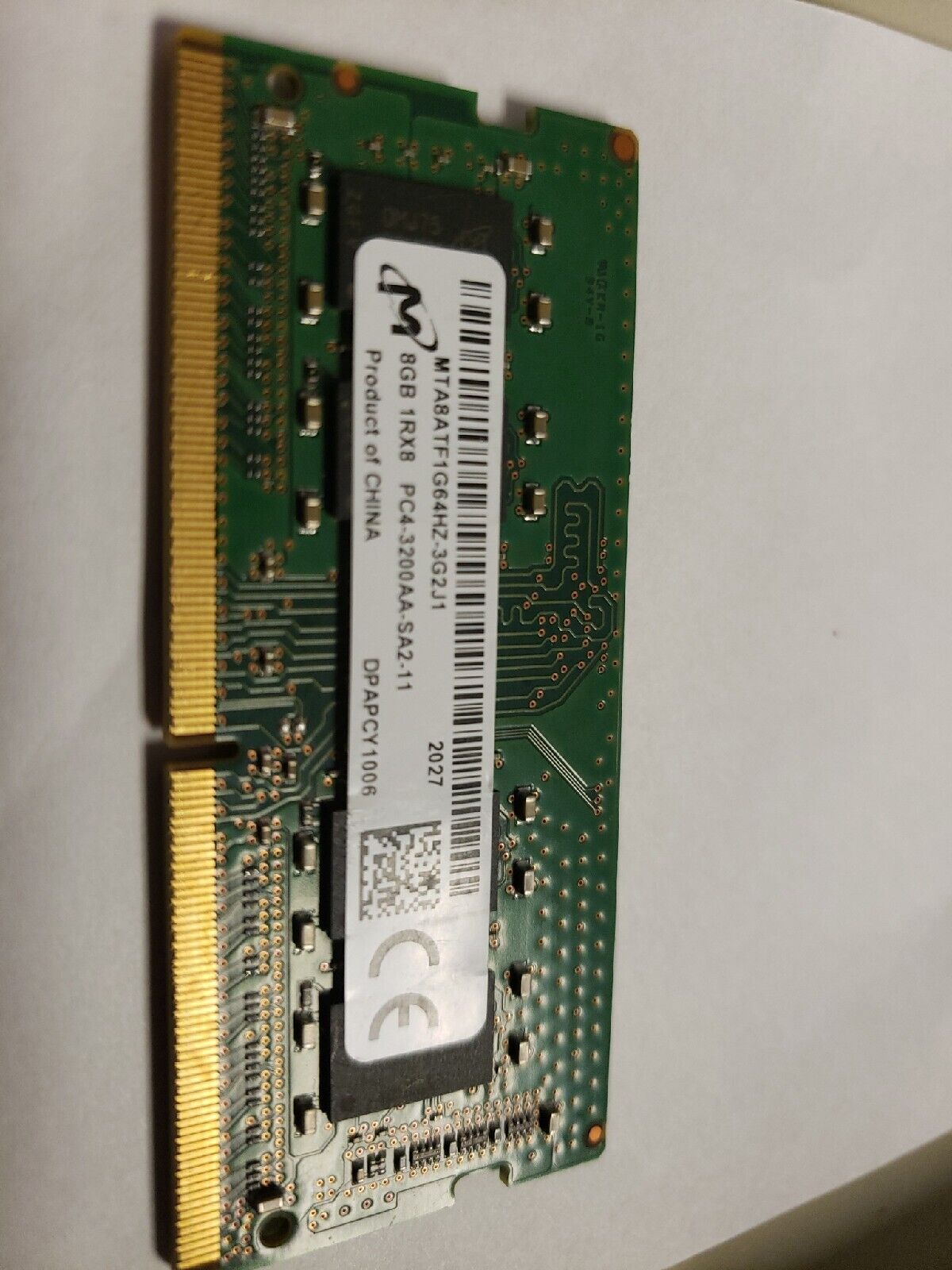 MTA8ATF1G64HZ-3G2J1 GENUINE MICRON 8GB LAPTOP MEMORY DDR4 PC4-3200 (CA69)
