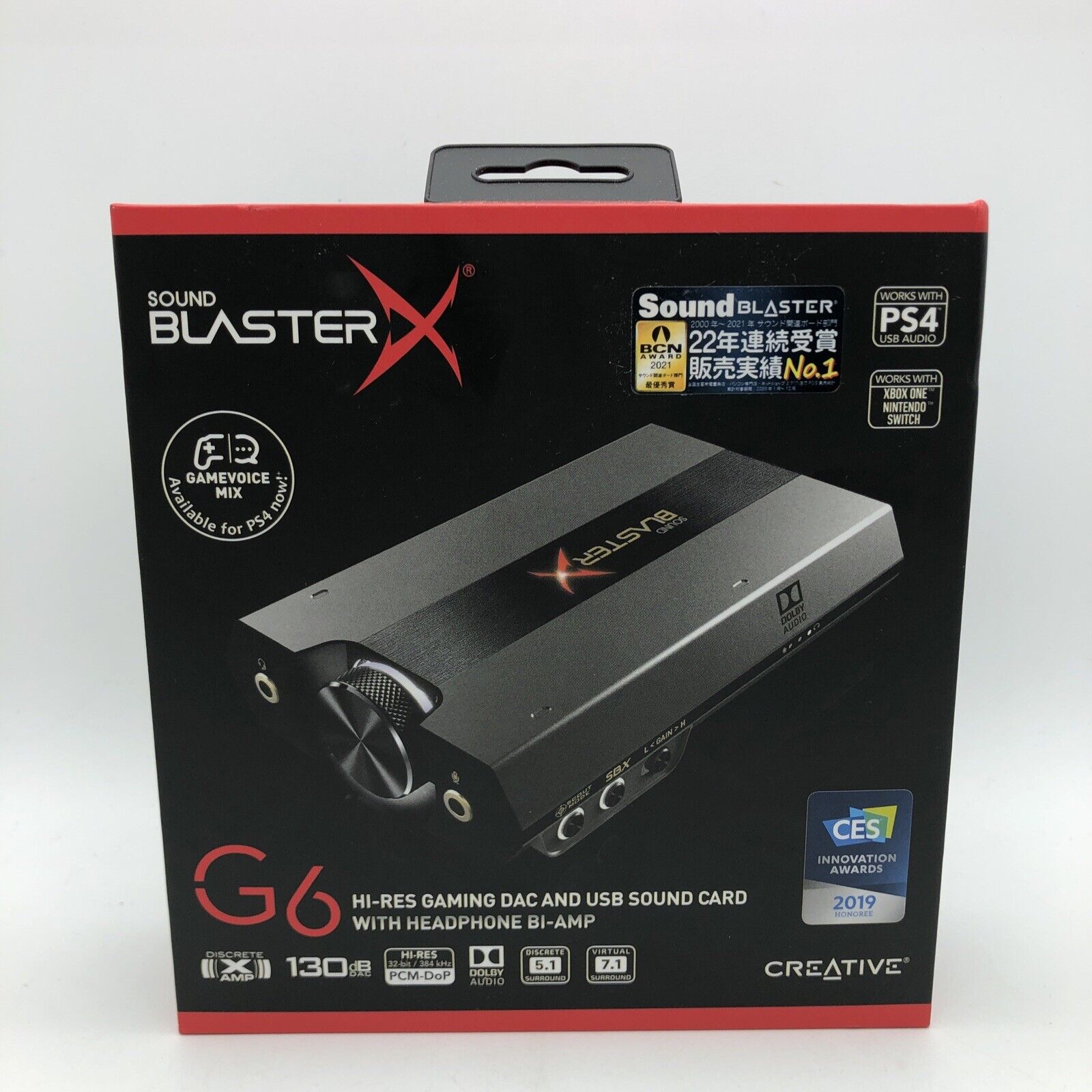 Creative Labs Sound BlasterX G6 7.1 External USB Sound Card NEW SEALEDFAST SHIP